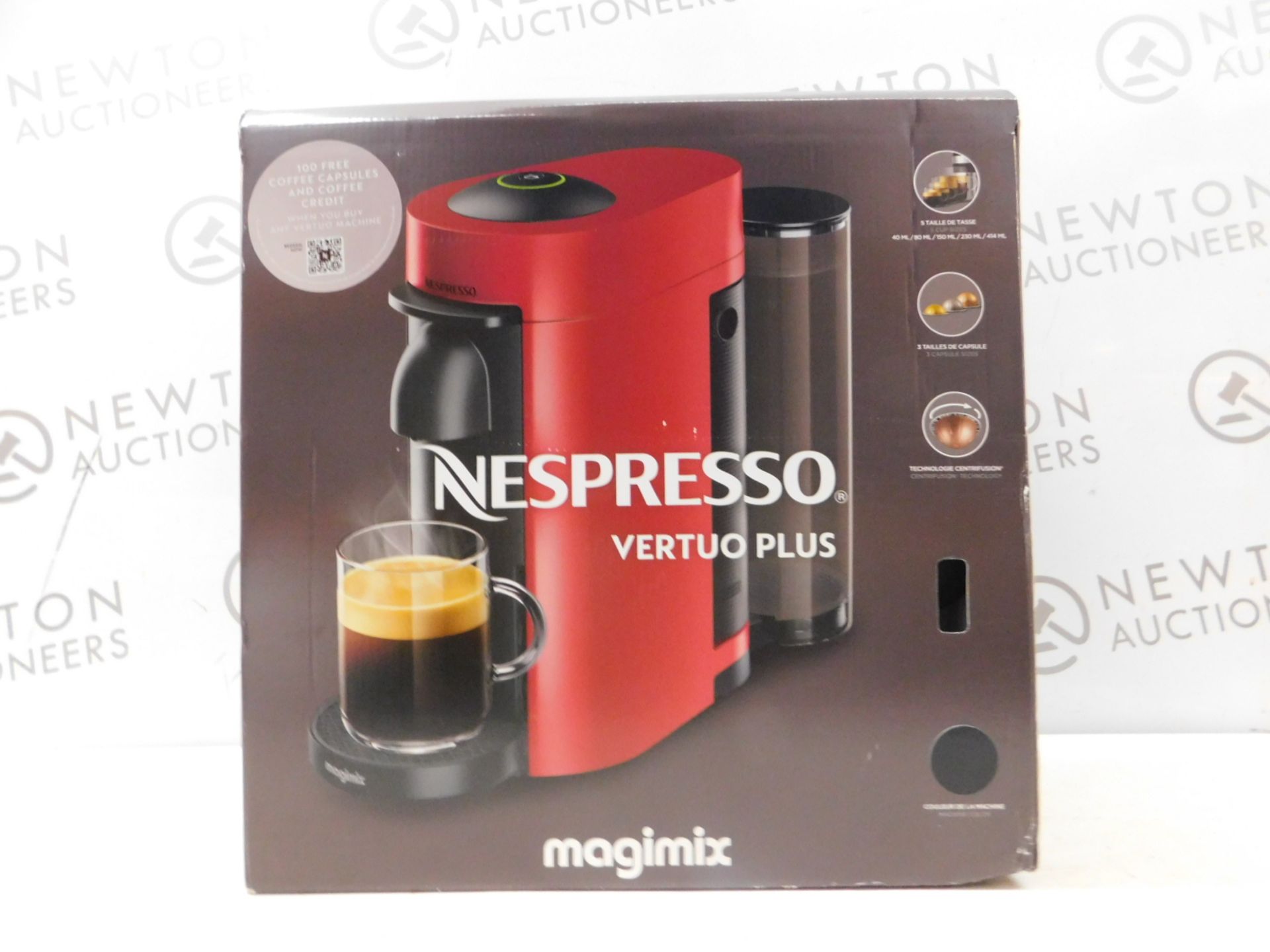 1 BOXED NESPRESSO VERTUO PLUS 11399 COFFEE MACHINE BY MAGIMIX RRP Â£129