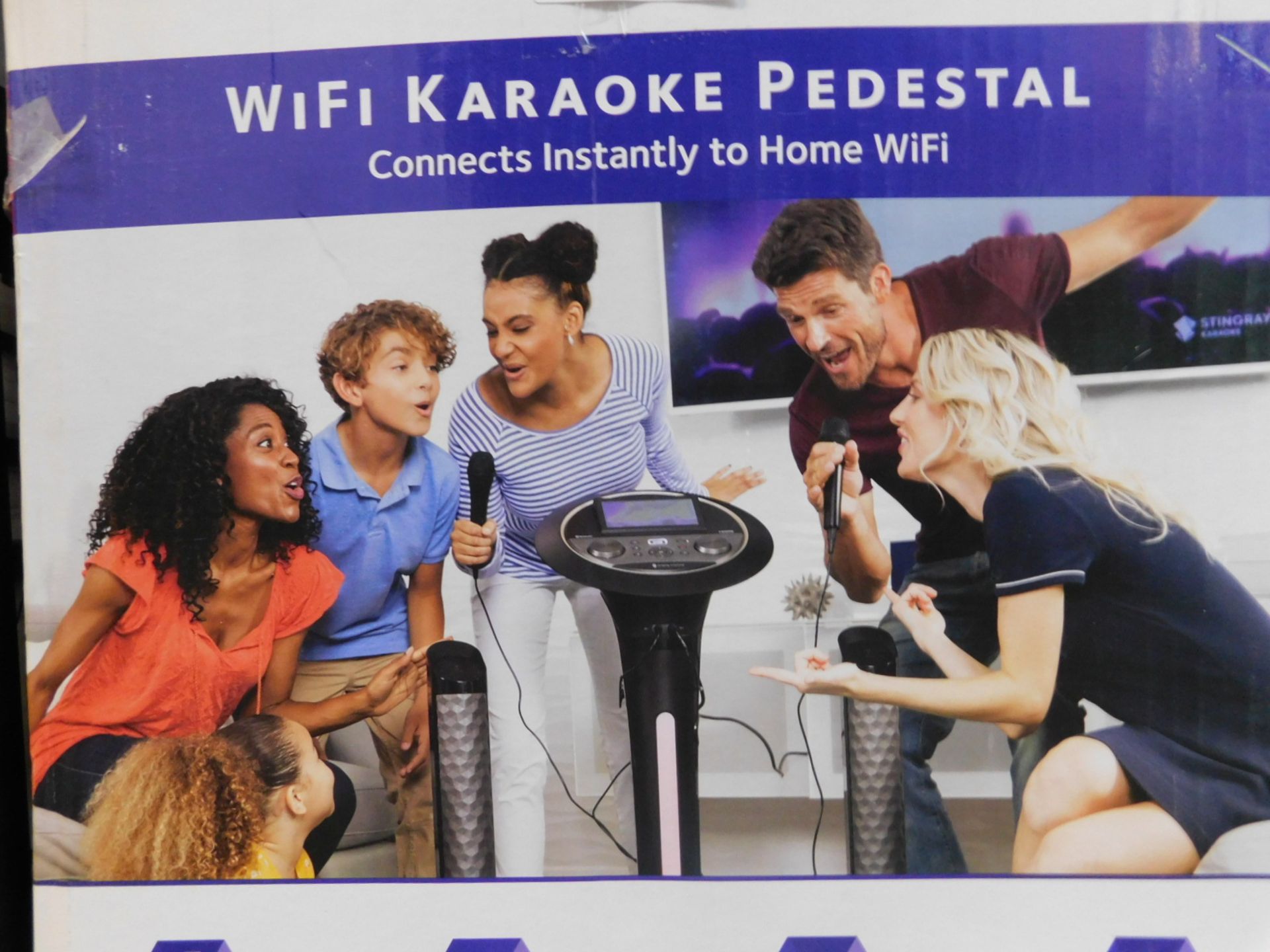 1 BOXED SINGING MACHINE WIFI KARAOKE PEDESTAL RRP Â£299.99