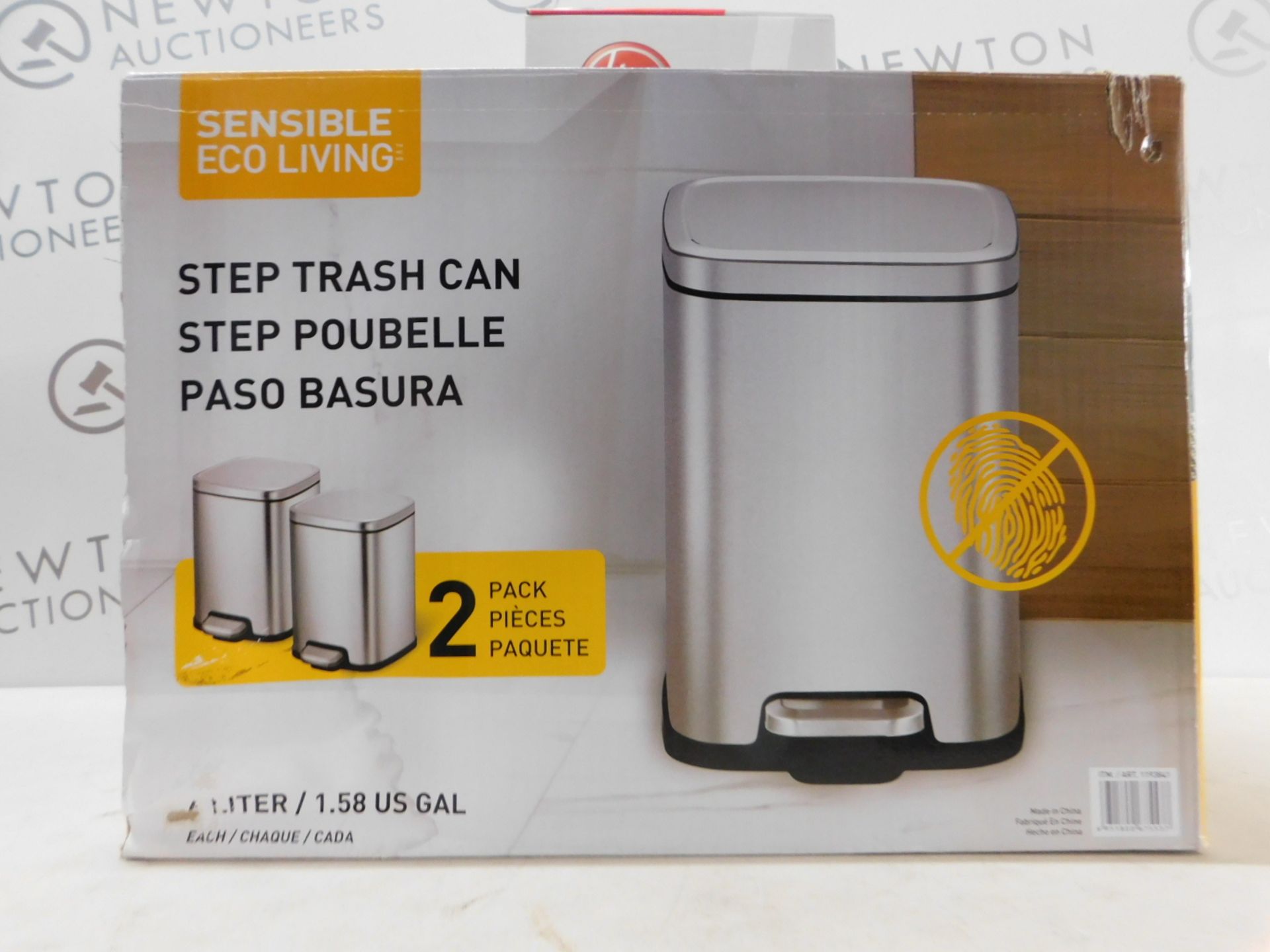 1 BOXED SENSIBLE ECO LIVING STEP TRESH CAN - 2 PACK RRP Â£29