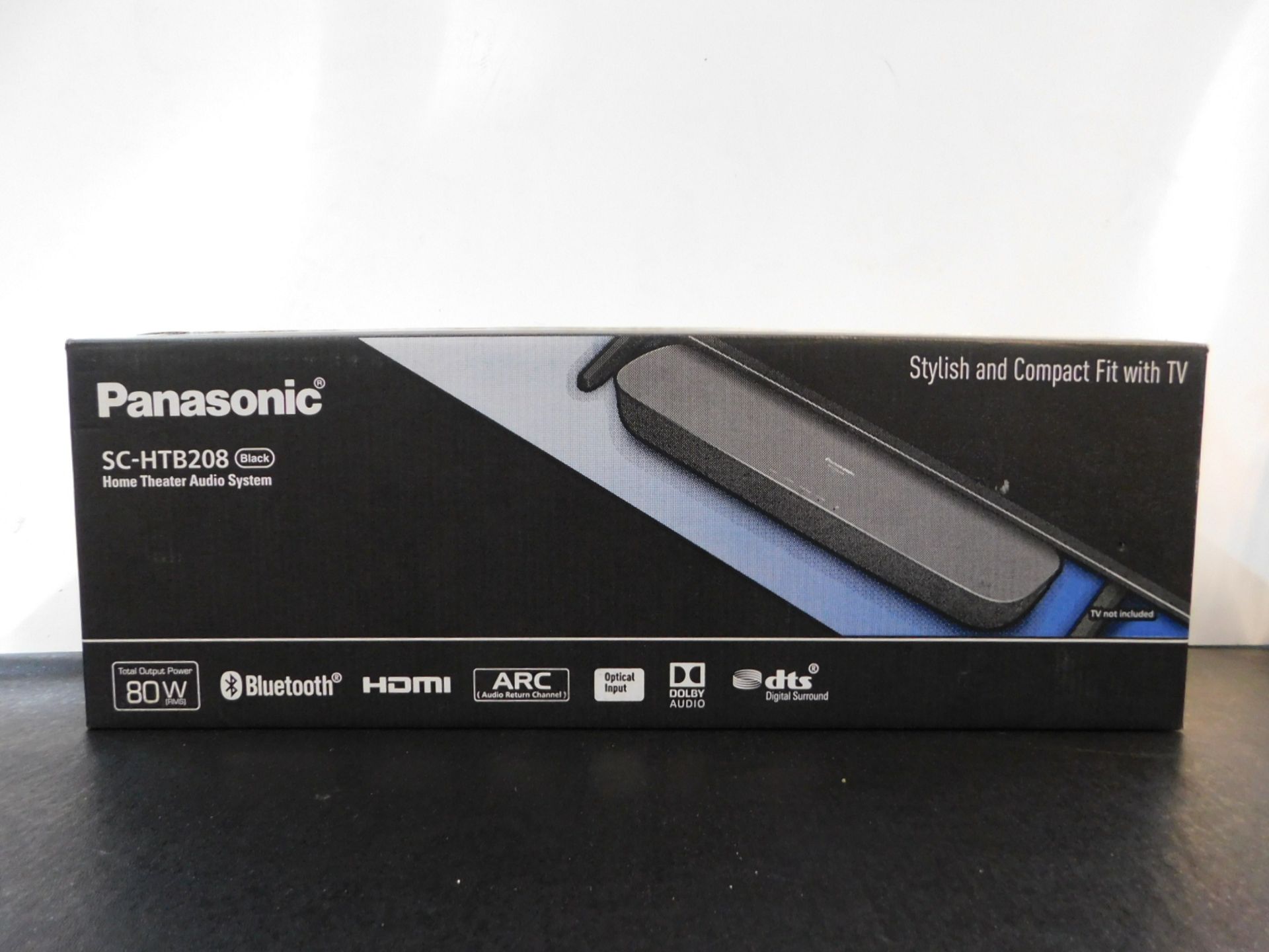 1 BOXED PANASONIC SC-HTB208EBK 2.0 WIRELESS COMPACT SOUND BAR RRP Â£119.99