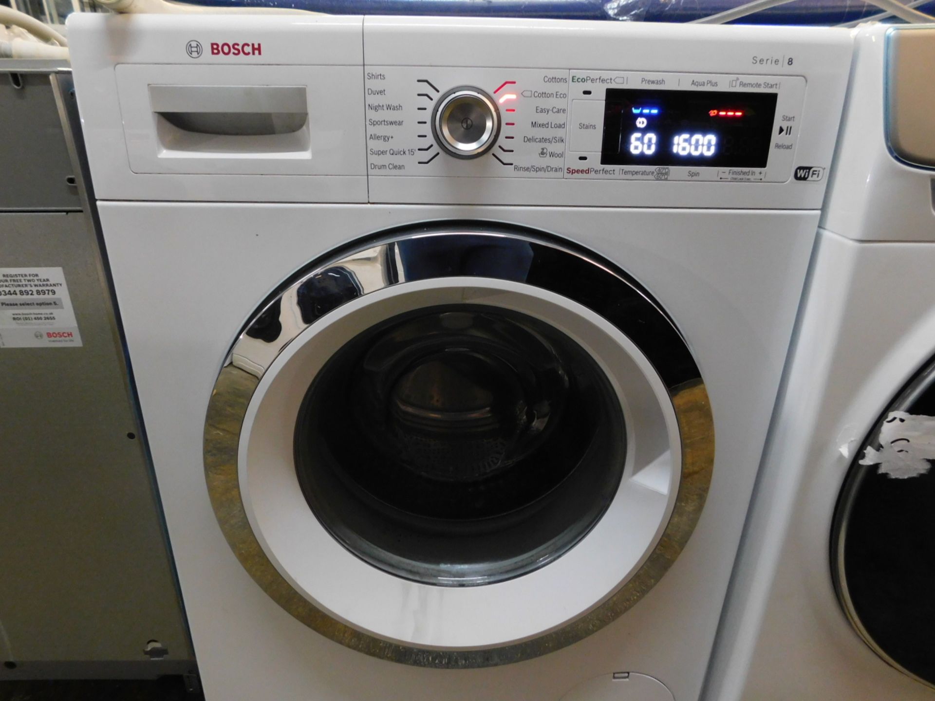 1 BOSCH WAW28560GB SERIES 8, 9 KG WASHING MACHINE RRP Â£749.99