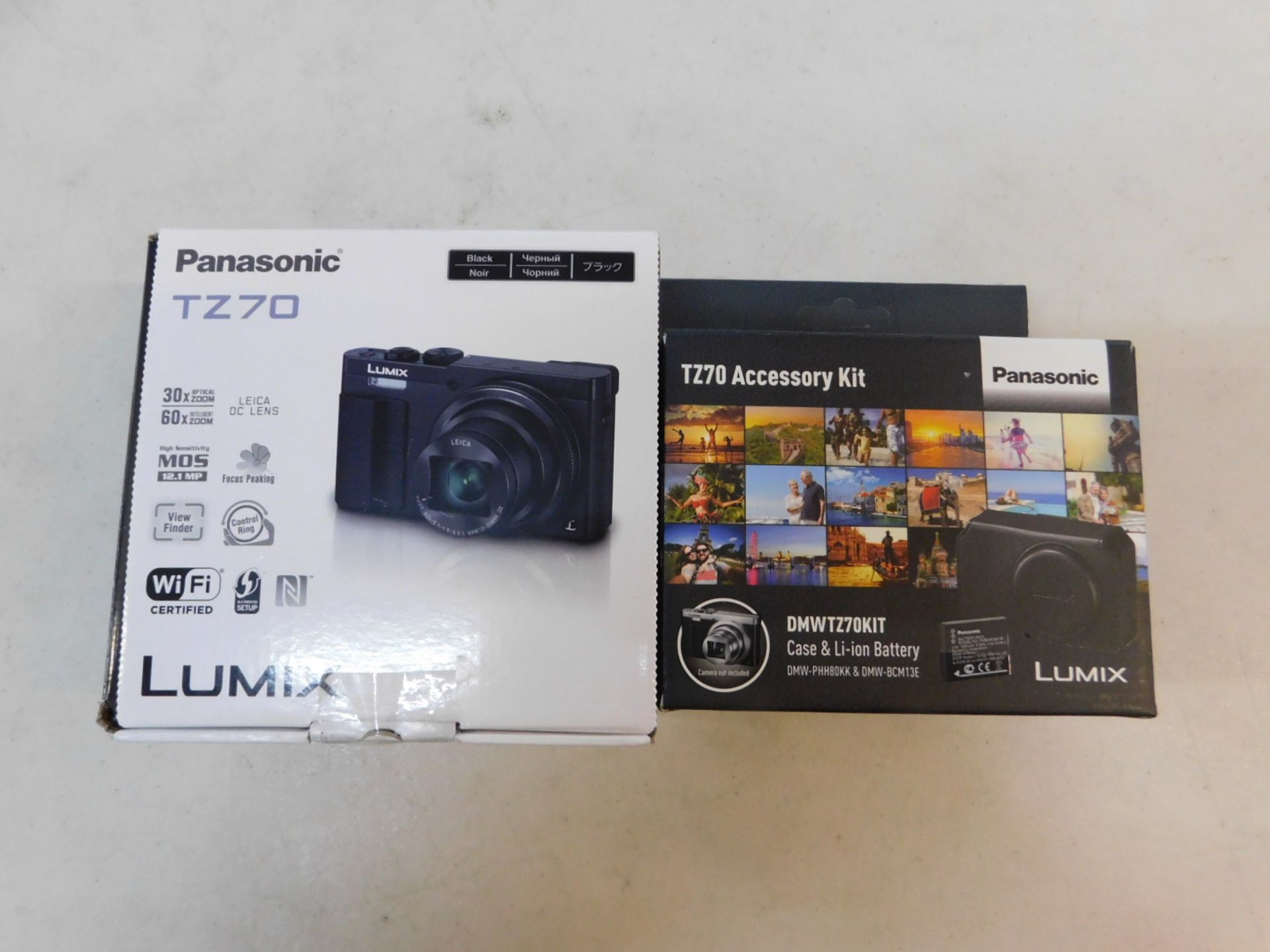 1 BOXED PANASONIC LUMIX DMC-TZ70 DIGITAL CAMERA HD 1080P, 12.1MP, 30X OPTICAL ZOOM, NFC, WI-FI,