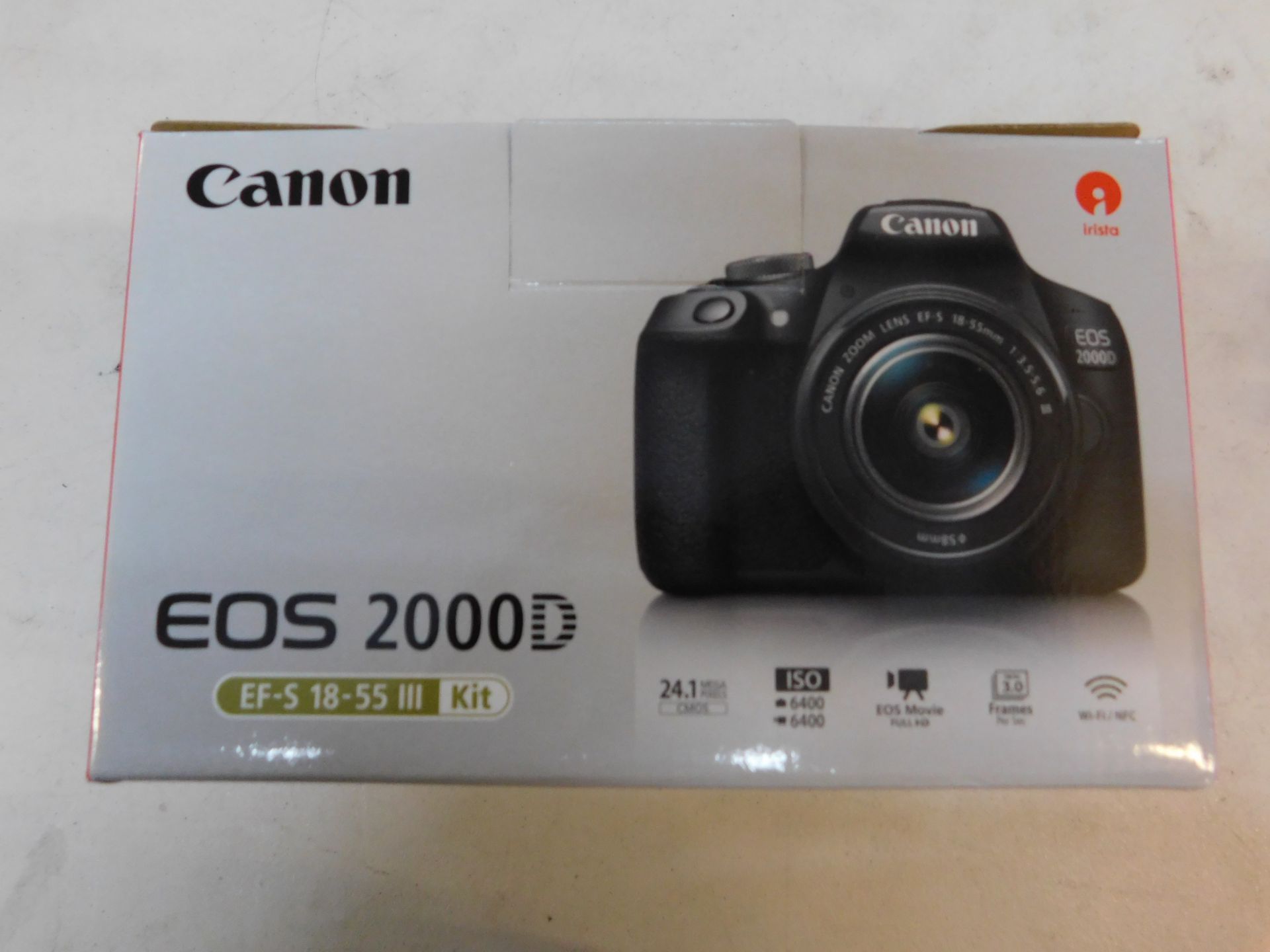 1 BOXED CANON 2000D DSLR CAMERA KIT COMES WITH 18-55MM LENS AND CARRYING CASE RRP Â£499.99 (