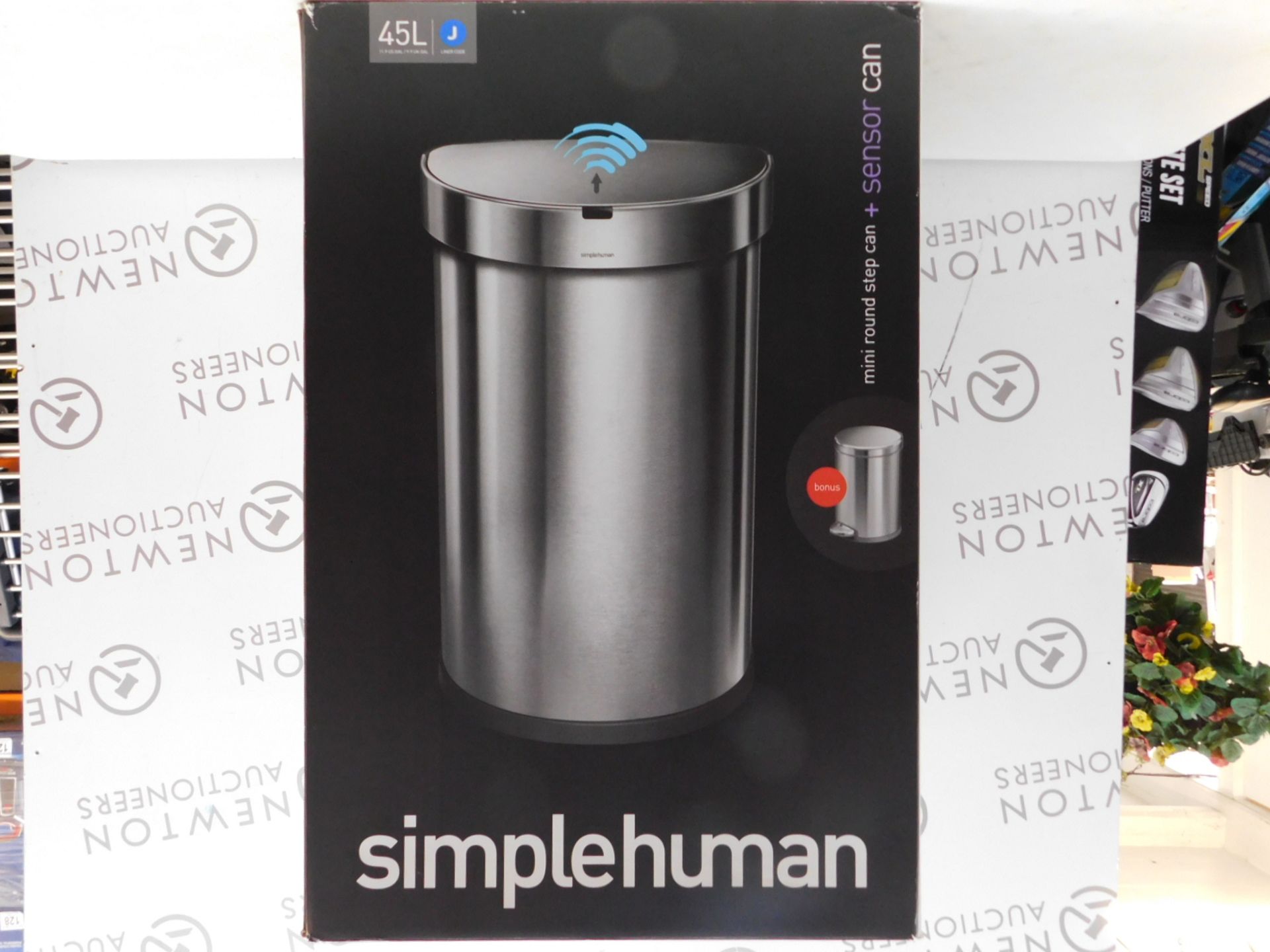 1 BOXED SIMPLEHUMAN 45L SENSOR BIN & 4.5L PEDAL BIN RRP Â£199