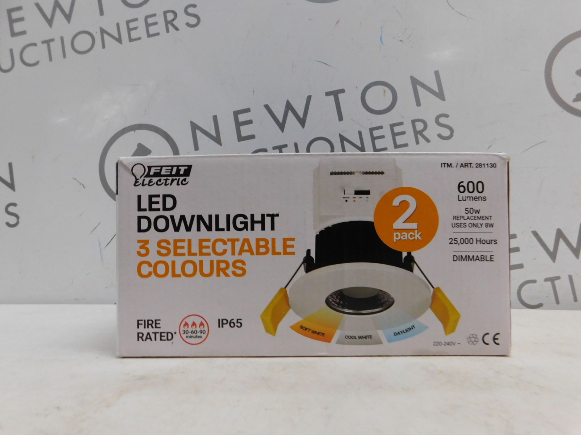 1 BOXED 2PK FEIT ELECTRIC LED DOWNLIGHT WITH 3 SELECTABLE COLOURS RRP Â£39.99