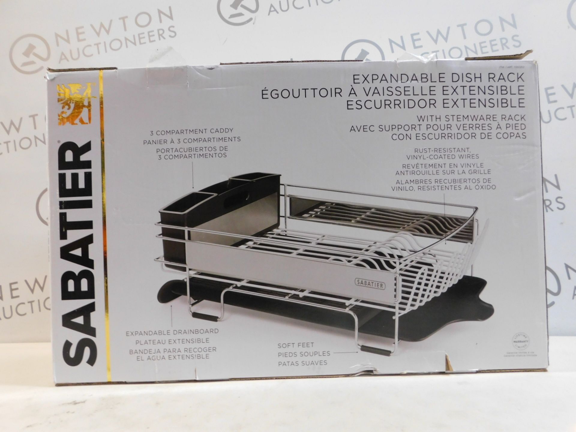 1 BOXED SABATIER EXPANDABLE DISH RACK RRP Â£44.99