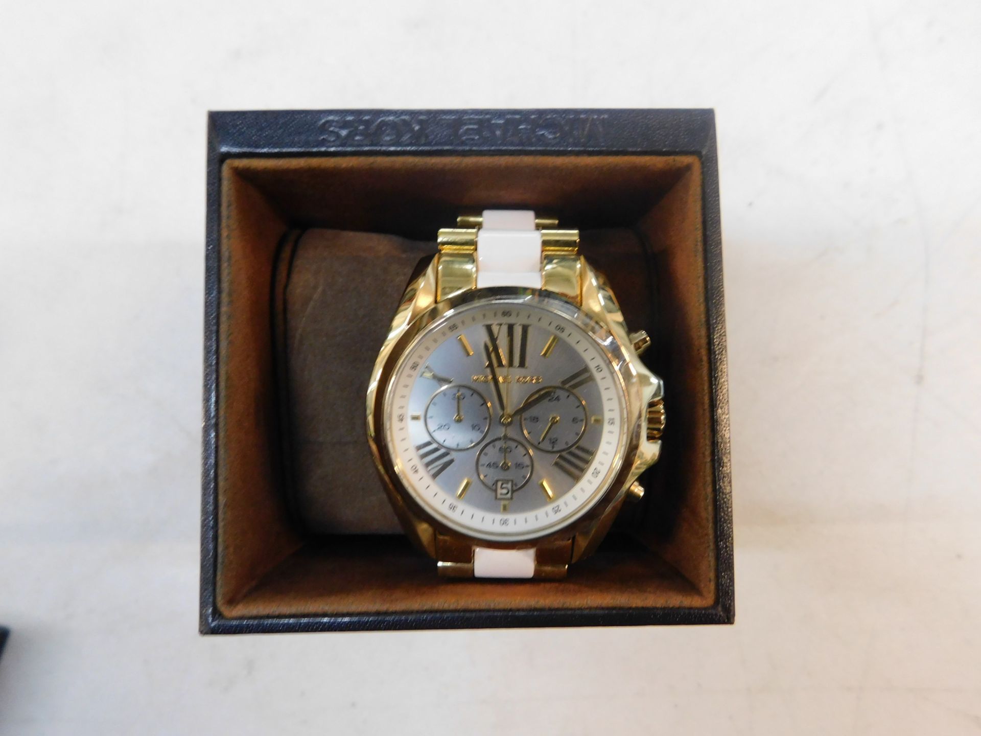 1 BOXED MICHAEL KORS LADIES BRADSHAW CHRONOGRAPH WATCH MODEL MK5743 RRP Â£199