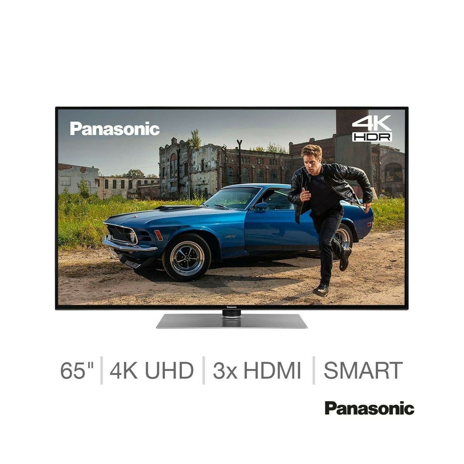 1 PANASONIC TX-65GX561B 65 INCH 4K ULTRA HD HDR SMART TV WITH FREEVIEW PLAY, BLACK (2019) WITH STAND