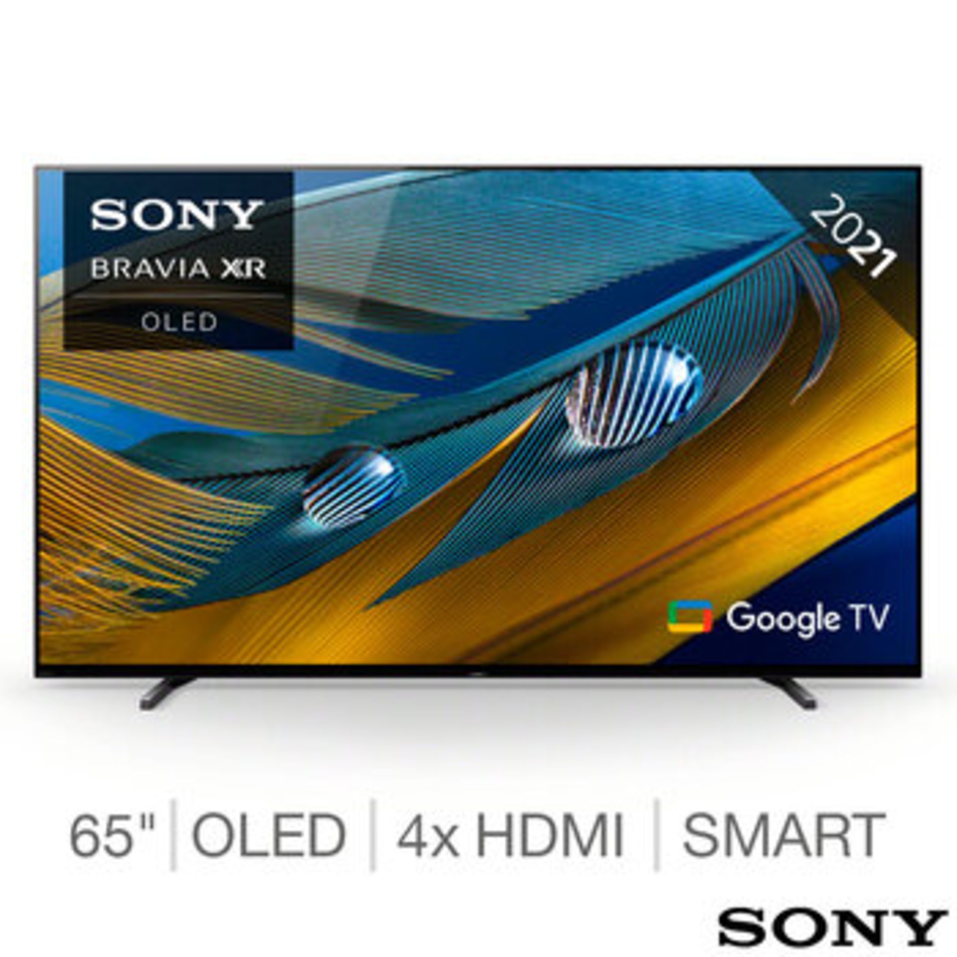 1 BOXED SONY OLED BRAVIA 2021 MODEL 65A80J 65" SMART 4K ULTRA HD HDR OLED TV WITH GOOGLE TV &