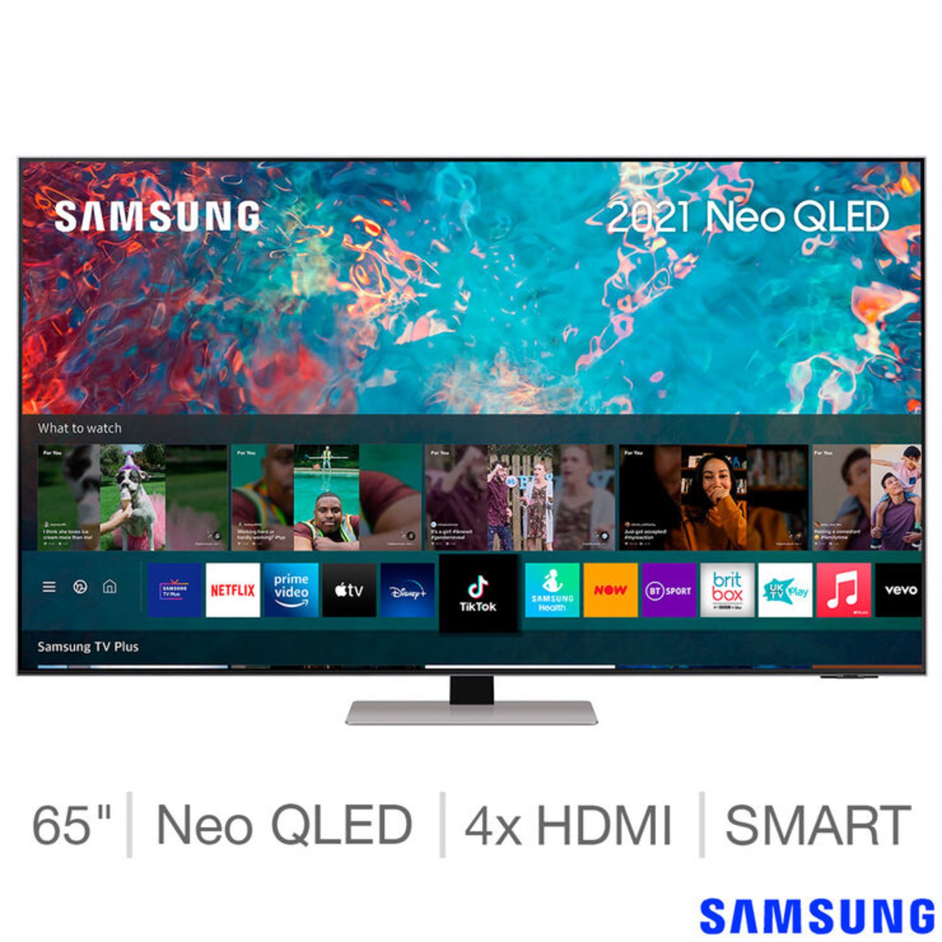 1 SAMSUNG QE65QN85AATXXU 65" SMART 4K ULTRA HD HDR NEO QLED TV WITH BIXBY, ALEXA & GOOGLE