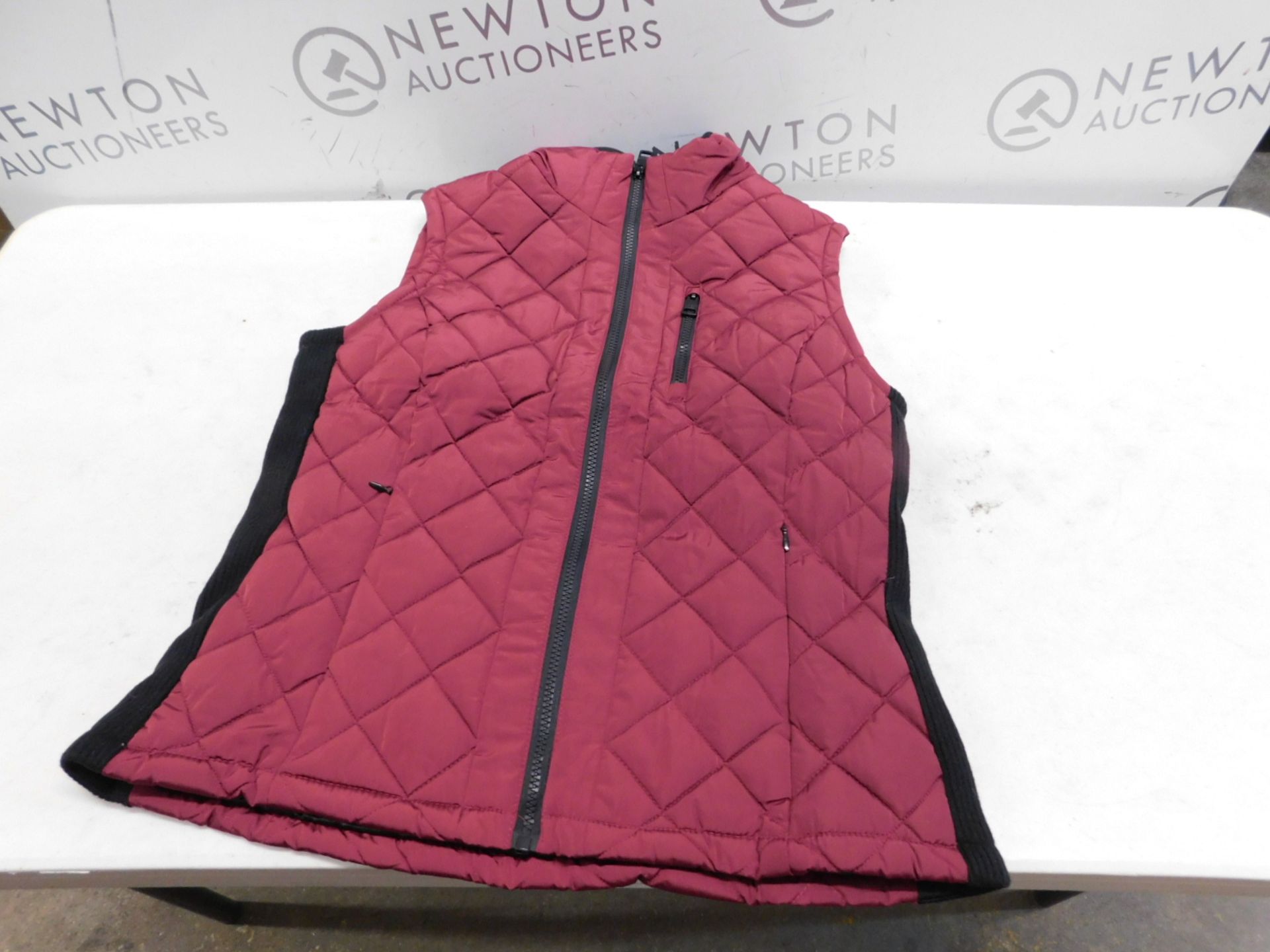 1 LADIES ANDREW MARC WOMENS' QUILTED VEST JACKET IN BURGUNDY SIZE M RRP Â£29