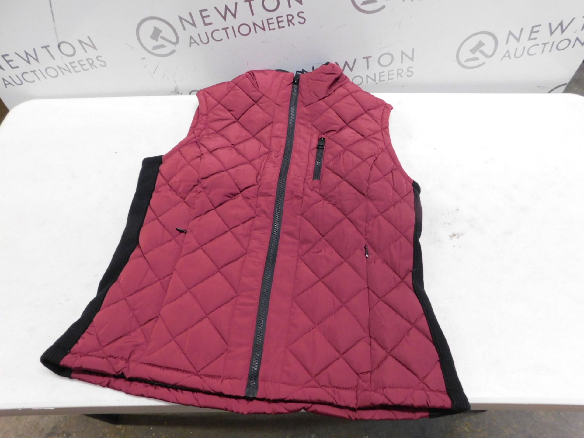 1 LADIES ANDREW MARC WOMENS' QUILTED VEST JACKET IN BURGUNDY SIZE S RRP Â£29