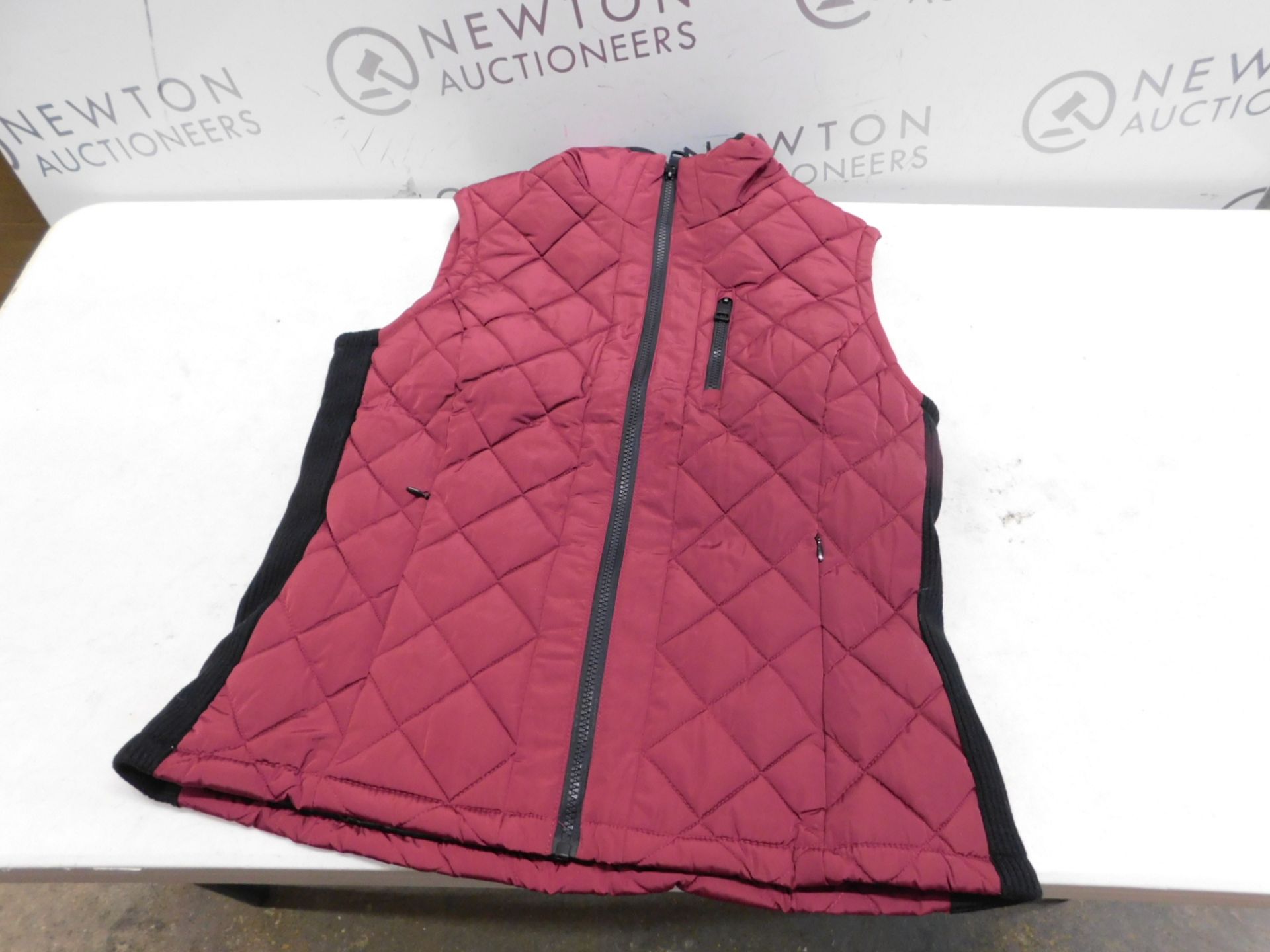 1 LADIES ANDREW MARC WOMENS' QUILTED VEST JACKET IN BURGUNDY SIZE S RRP Â£29