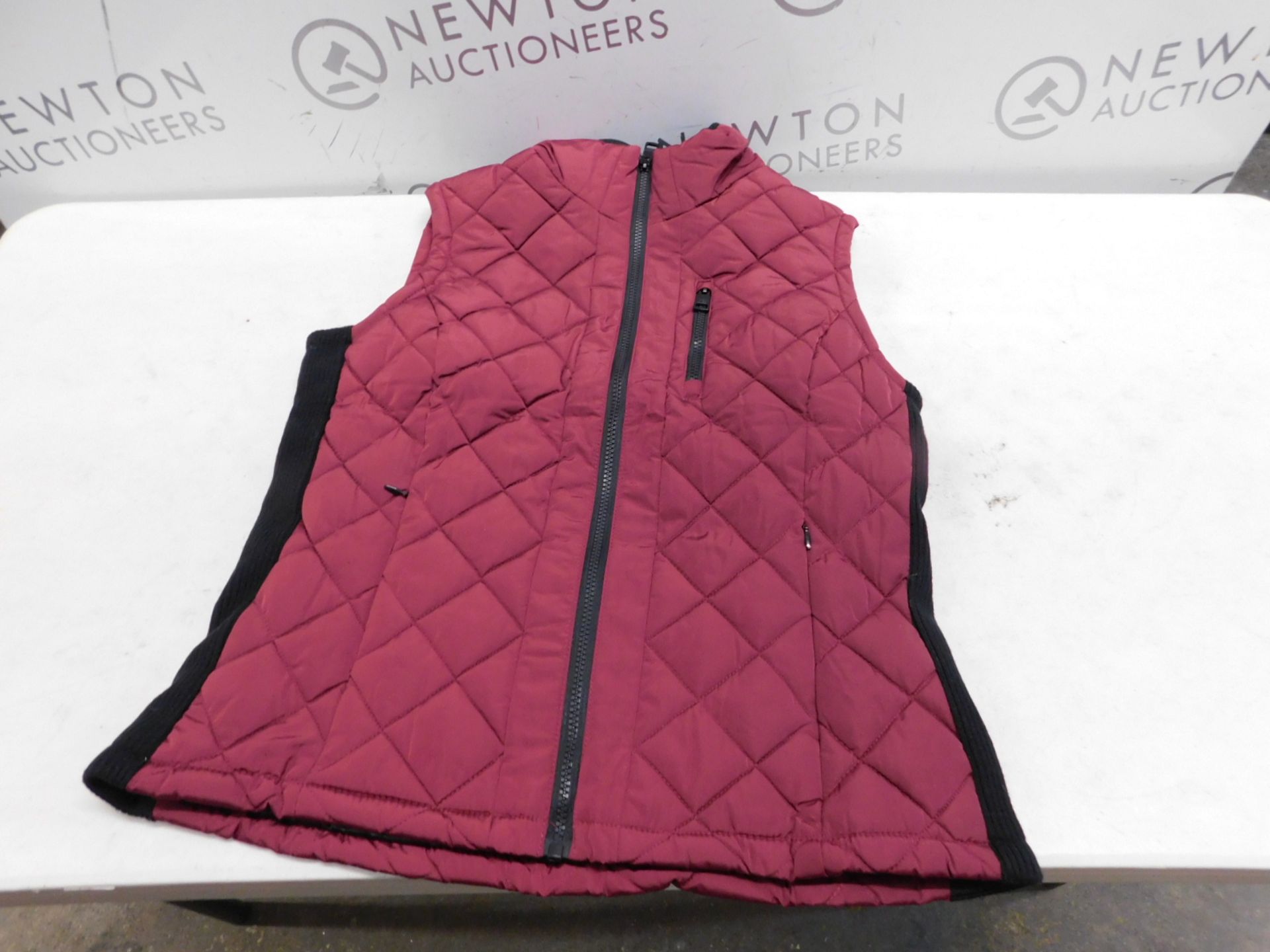 1 LADIES ANDREW MARC WOMENS' QUILTED VEST JACKET IN BURGUNDY SIZE S RRP Â£29