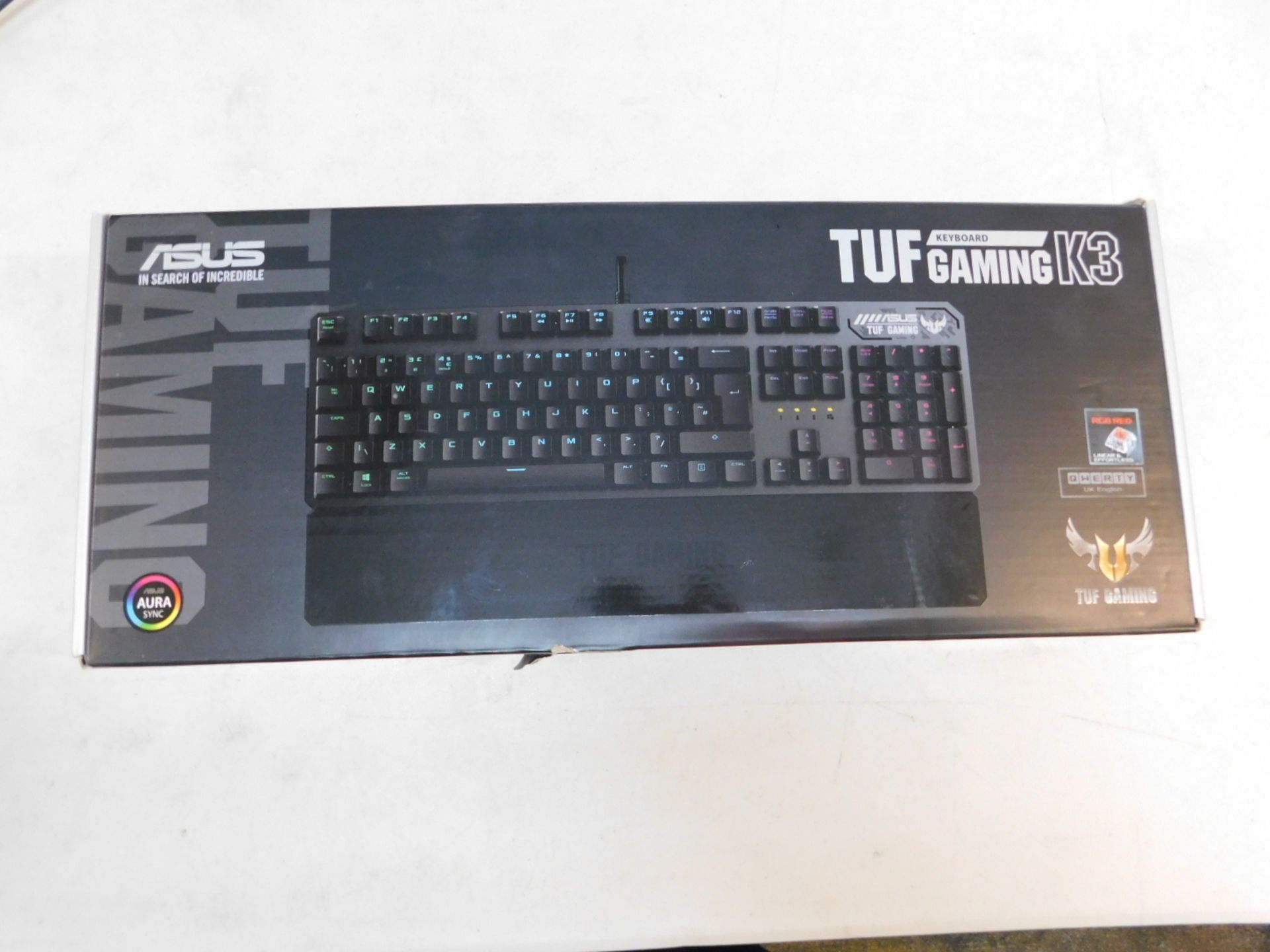 1 BOXED ASUS TUF GAMING K3 RGB MECHANICAL KEYBOARD RRP Â£79.99