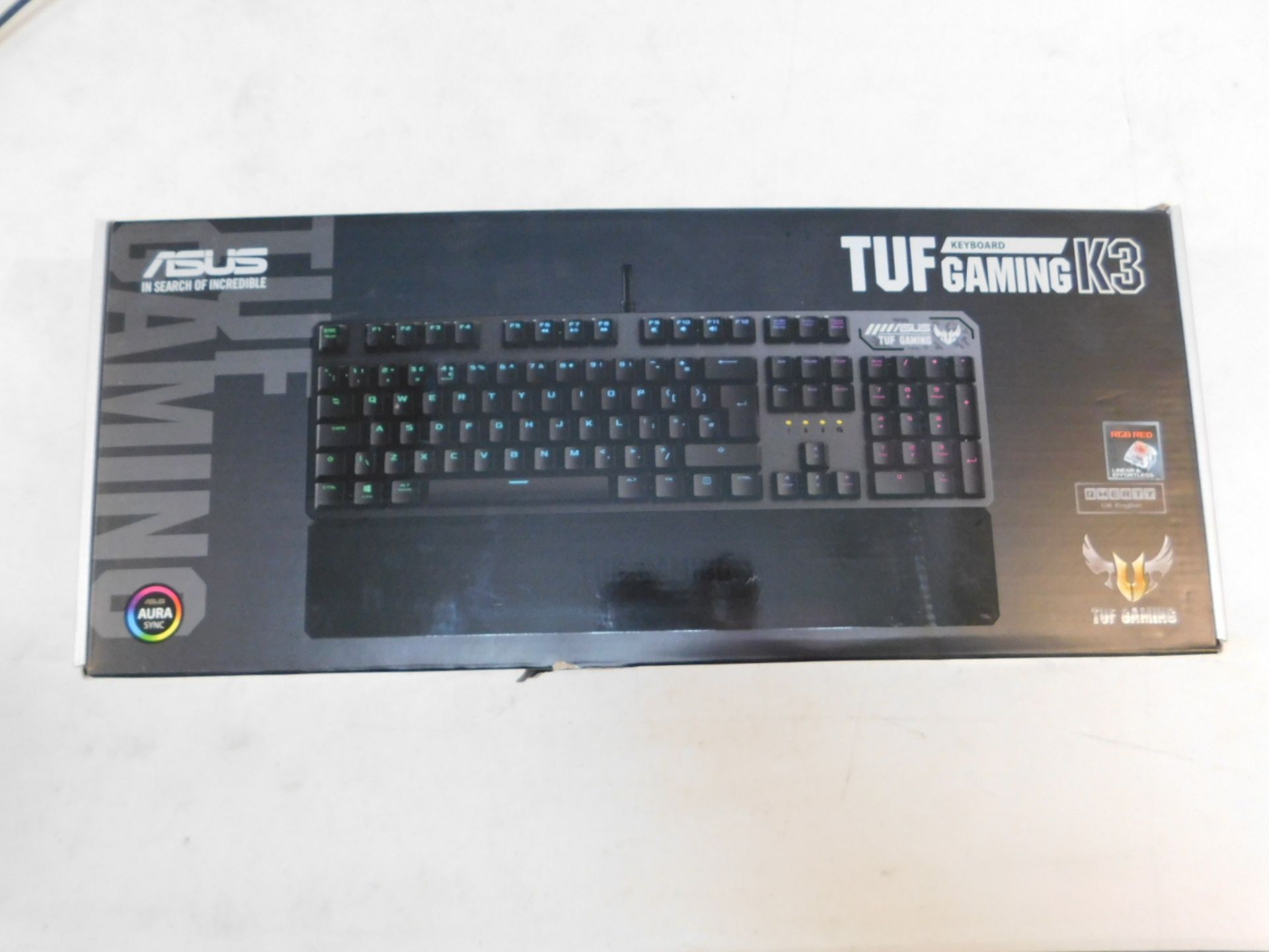 1 BOXED ASUS TUF GAMING K3 RGB MECHANICAL KEYBOARD RRP Â£79.99