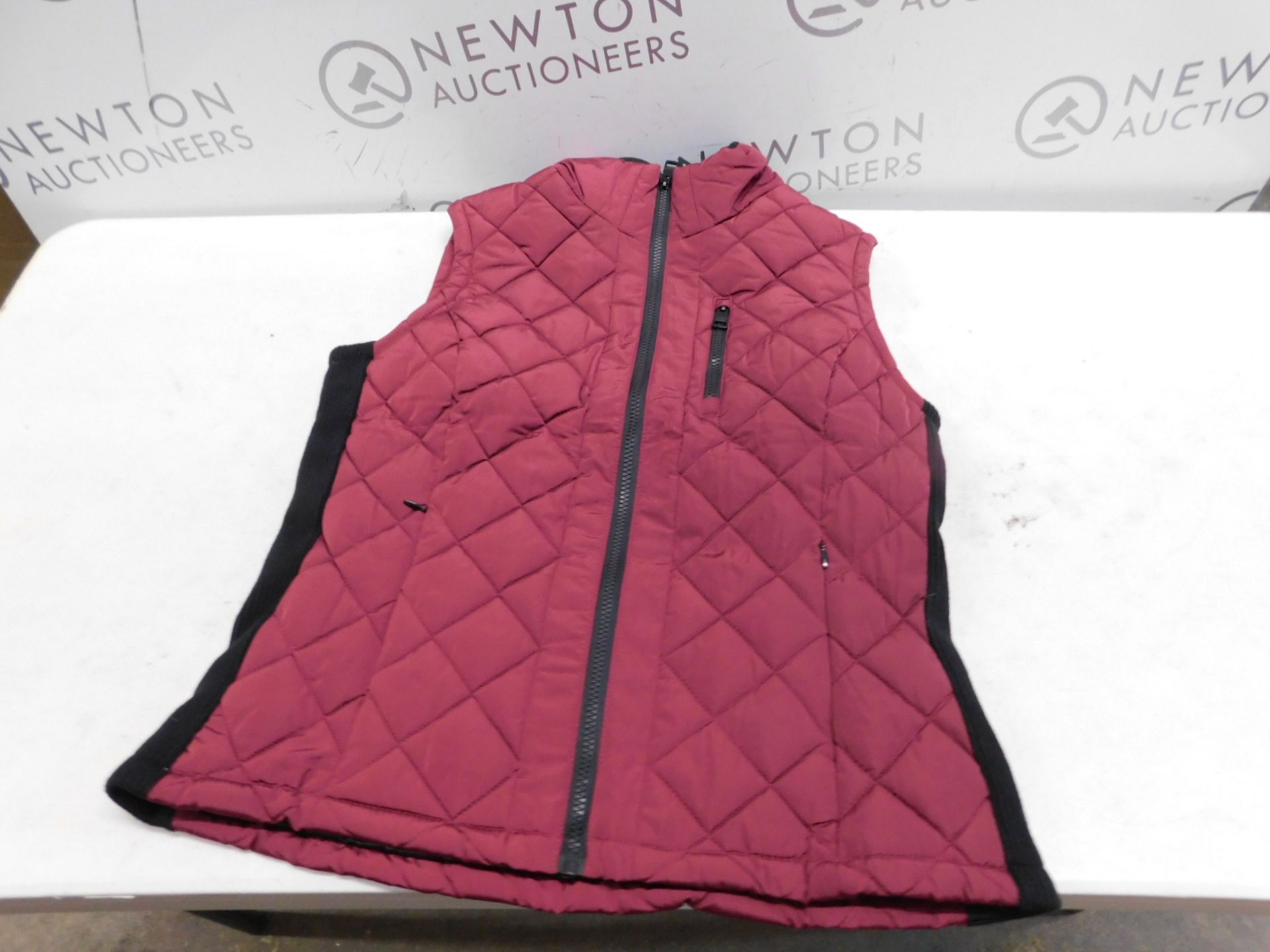 1 LADIES ANDREW MARC WOMENS' QUILTED VEST JACKET IN BURGUNDY SIZE S RRP Â£29