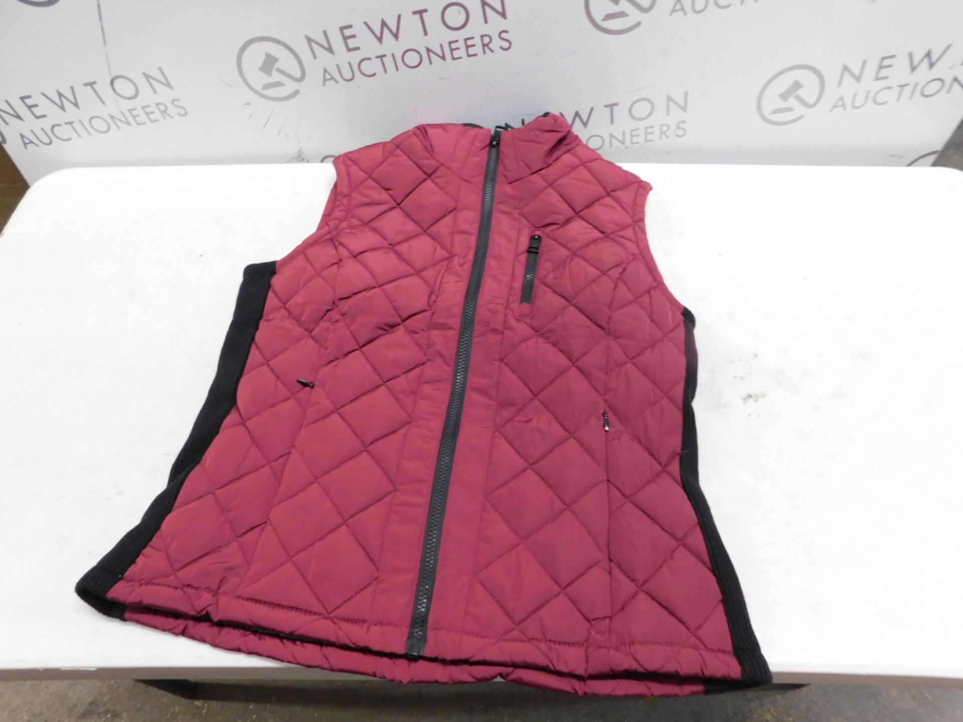 1 LADIES ANDREW MARC WOMENS' QUILTED VEST JACKET IN BURGUNDY SIZE S RRP Â£29