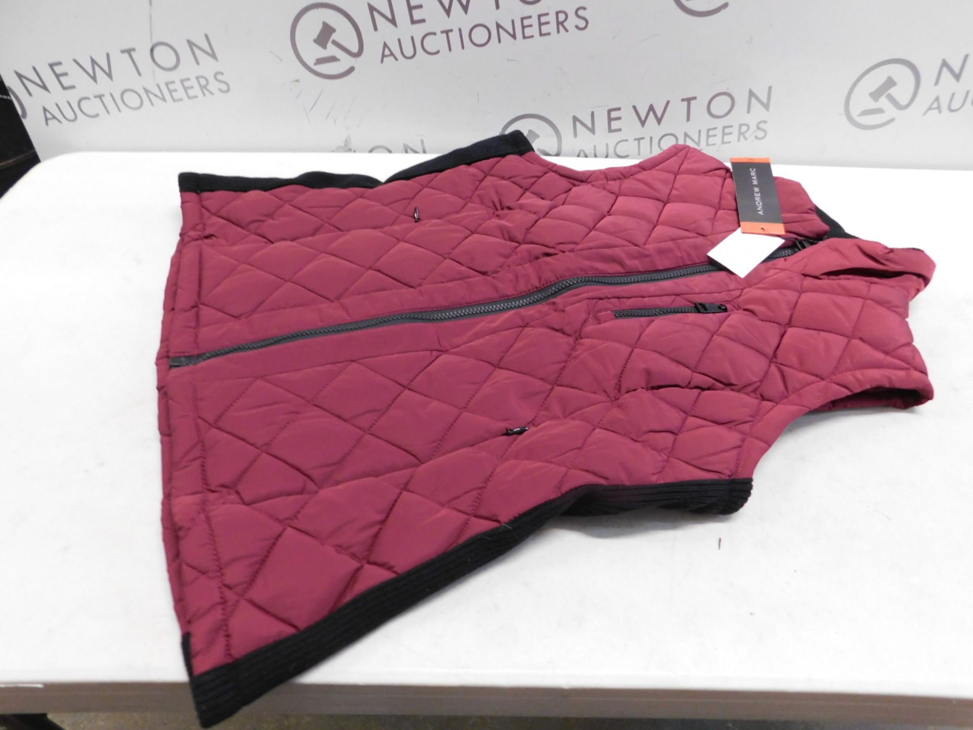 1 LADIES ANDREW MARC WOMENS' QUILTED VEST JACKET IN BURGUNDY SIZE M RRP Â£29