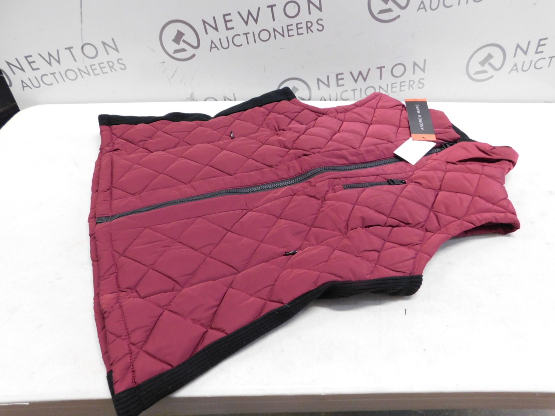 1 LADIES ANDREW MARC WOMENS' QUILTED VEST JACKET IN BURGUNDY SIZE S RRP Â£29