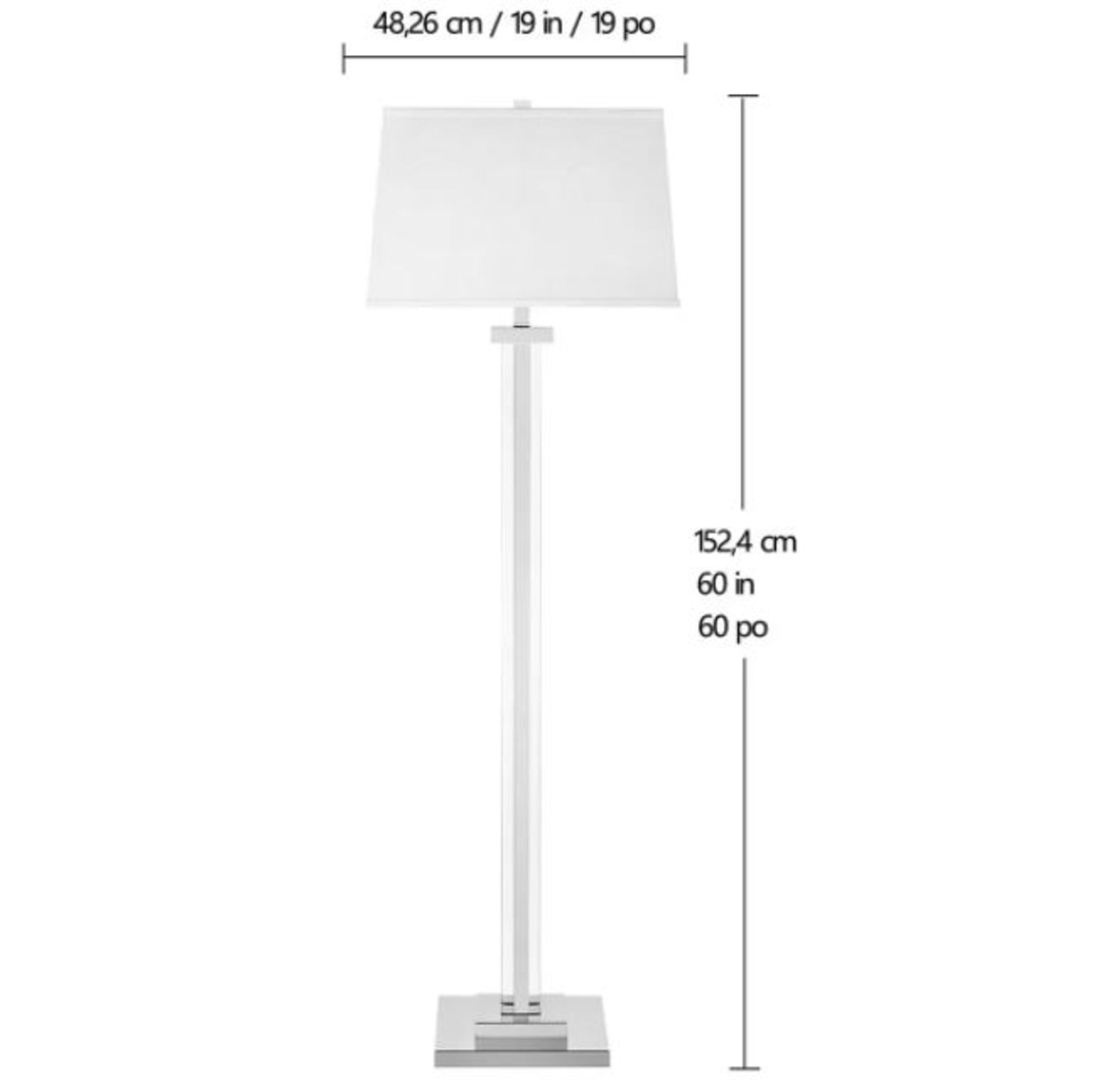 1 BRIDGEPORT DESIGNS KATE CRYSTAL PANEL FLOOR LAMP RRP Â£129.99