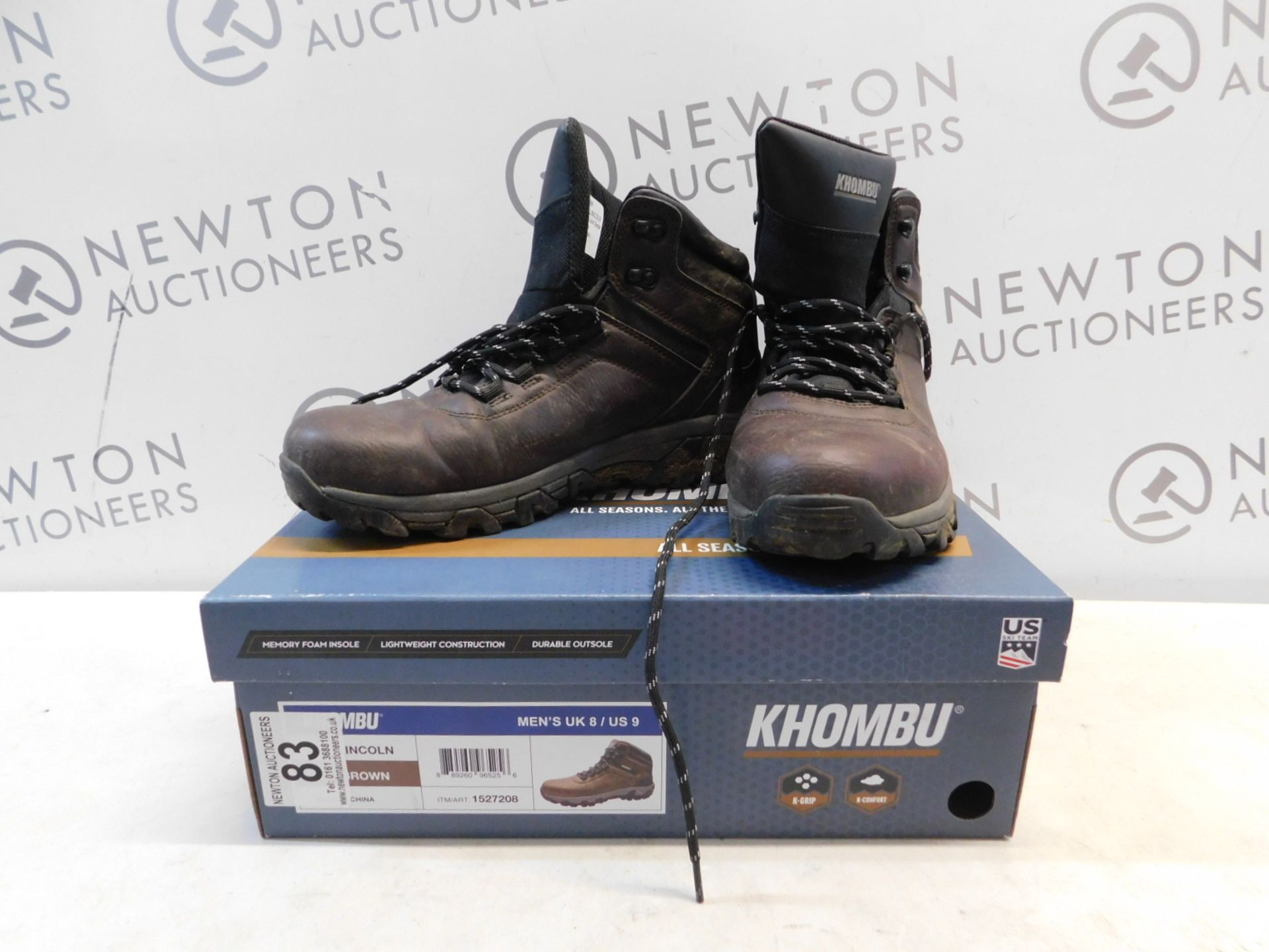 1 BOXED MENS KHOMBU LINCOLN BOOTS UK SIZE 10 RRP Â£49.99