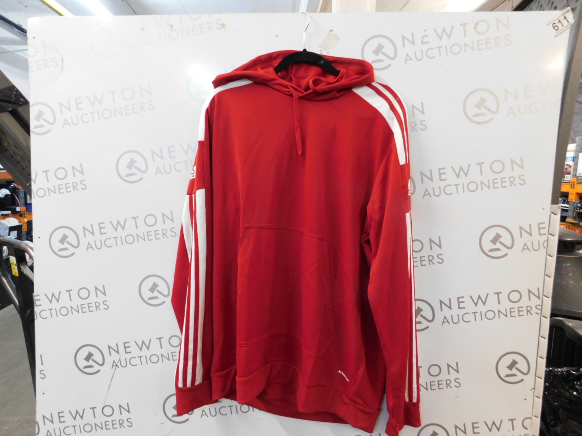 1 MENS ADIDAS PULL OVER HOODIE IN RED RRP Â£29