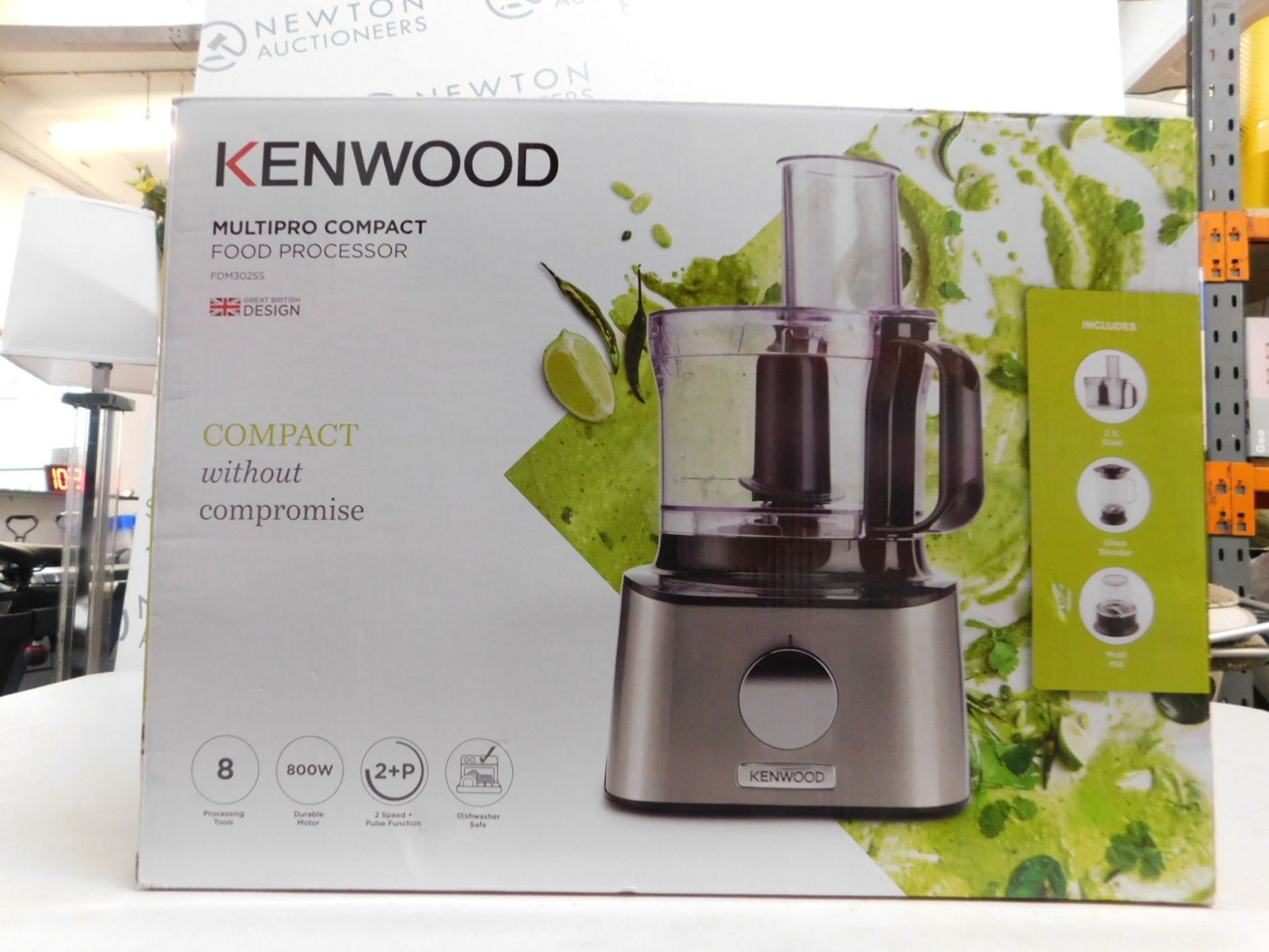 1 BOXED KENWOOD FDM302SS 800W 2.1L MULTI-PRO COMPACT FOOD PROCESSOR WITH ACCESSORIES RRP Â£129.99