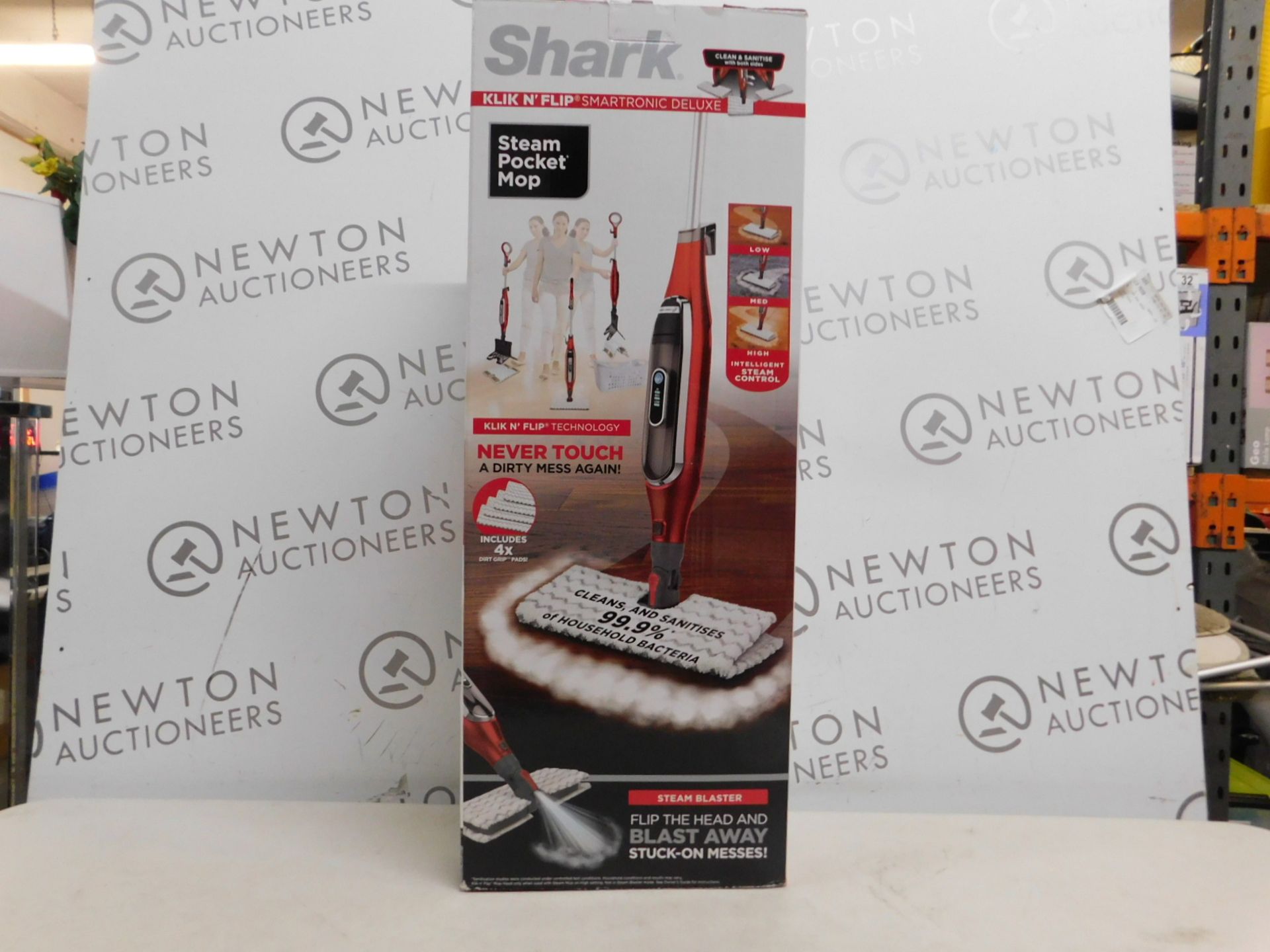 1 BOXED SHARK KLIK N FLIP STEAM POCKET MOP RRP Â£89.99