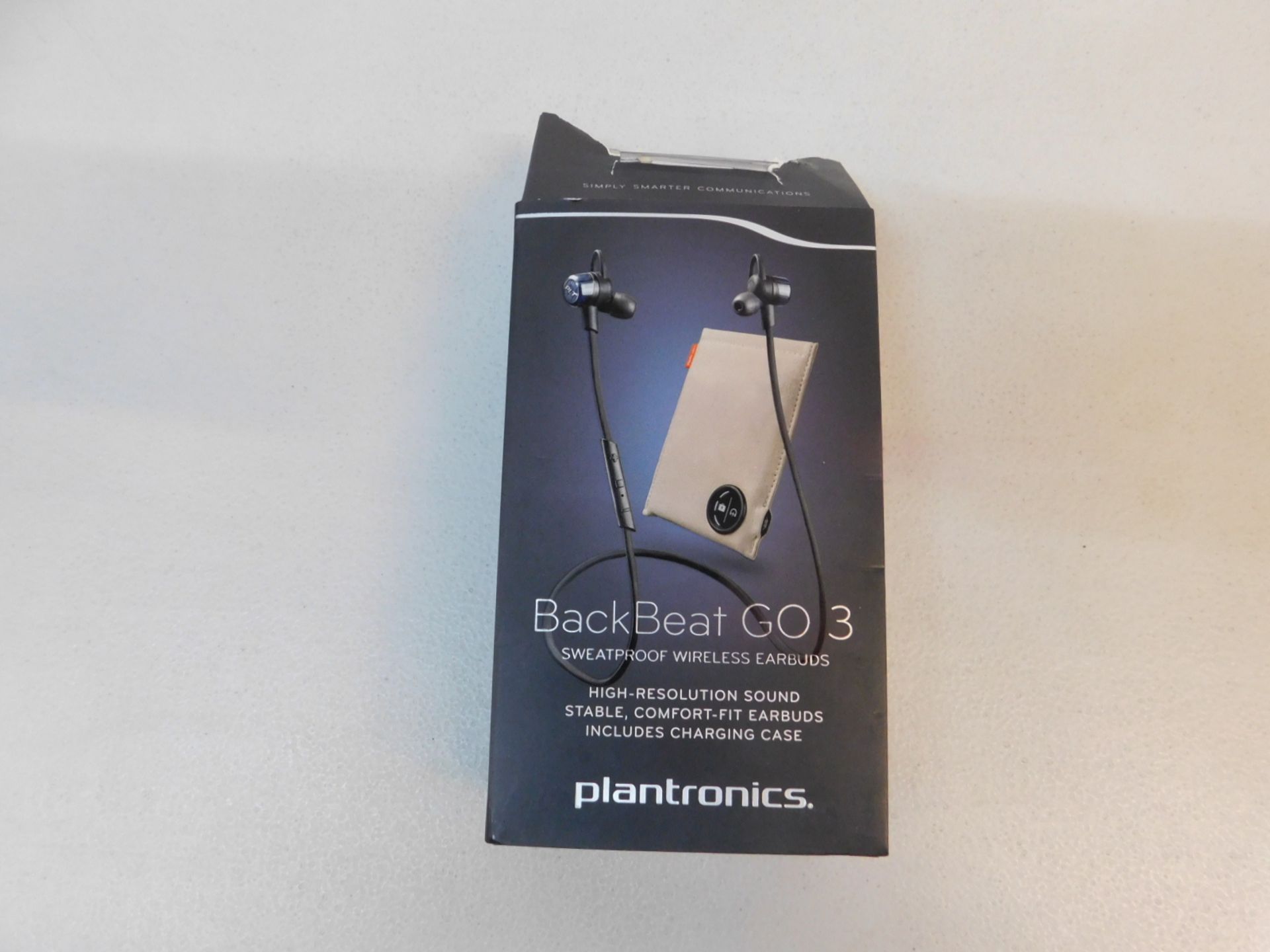 1 BOXED PLANTRONICS BACKBEAT GO 3 WIRELESS EARPHONES RRP Â£89.99