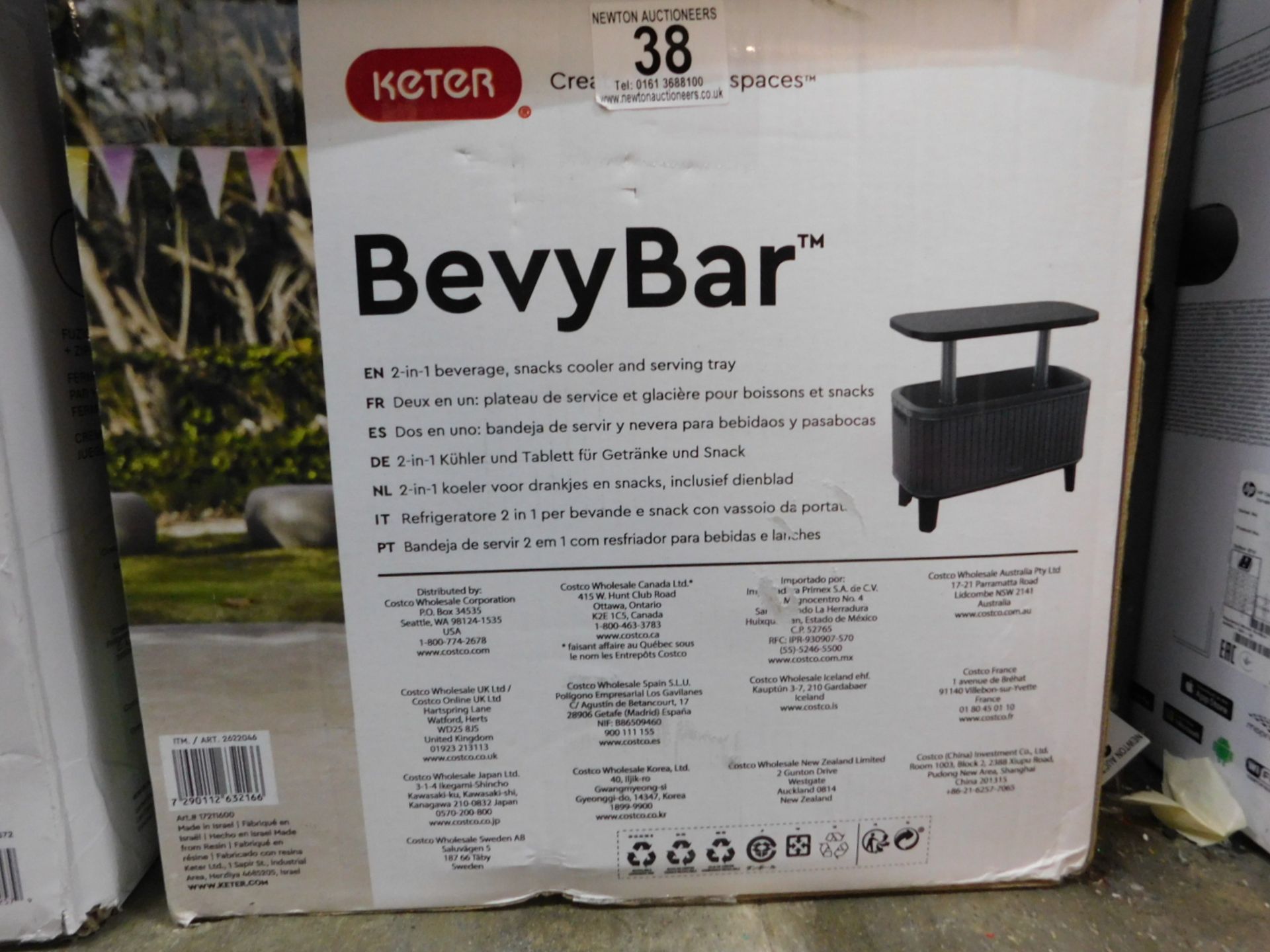 1 BOXED KETER BEVY BAR COOLER ANN SIDE TABLE RRP Â£129.99