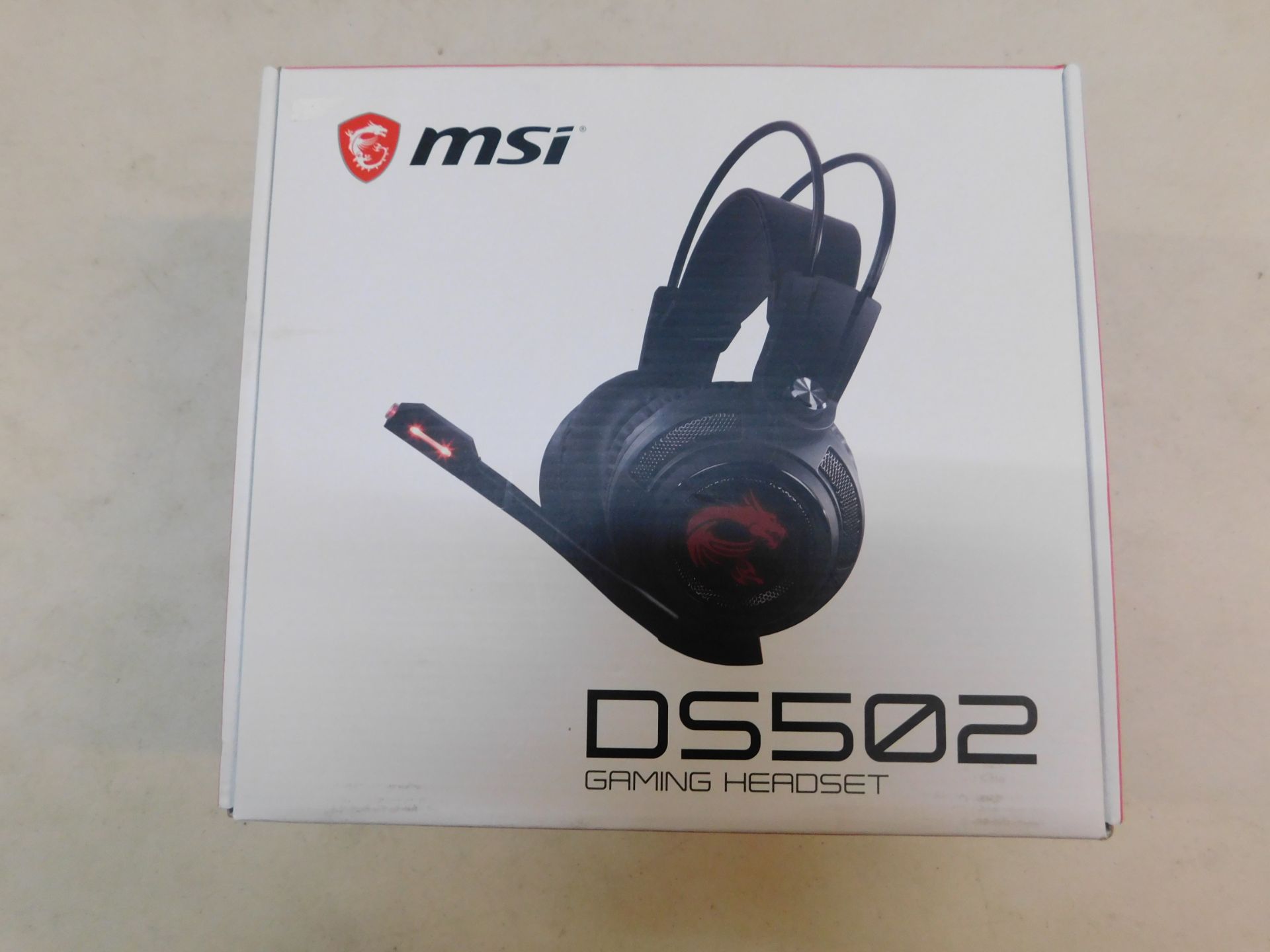 1 BOXED MSI DS502 GAMING HEADSET RRP Â£59.99