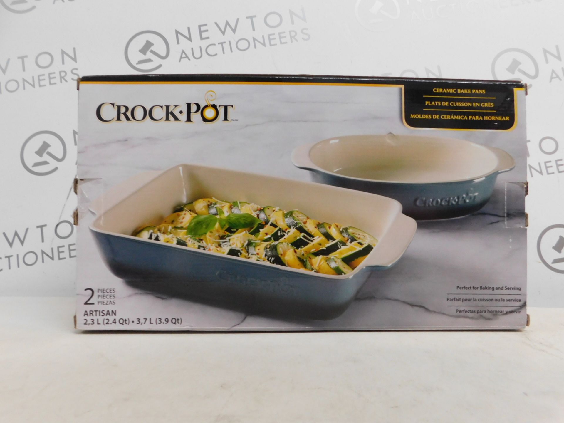 1 BOXED CROCKPOT 2 PIECE STONEWARE OVEN DISH SET RRP Â£34.99