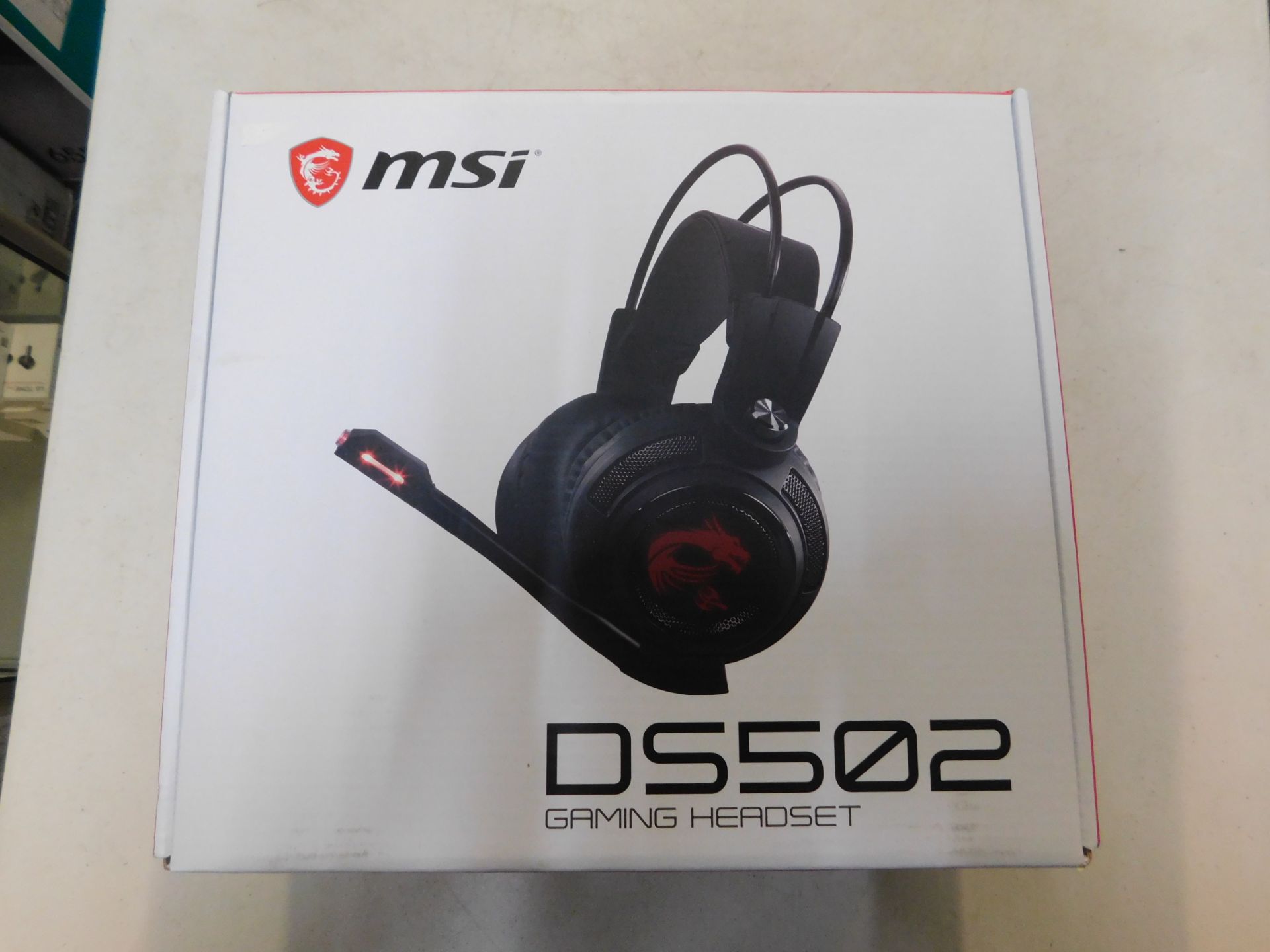 1 BOXED MSI DS502 GAMING HEADSET RRP Â£59.99