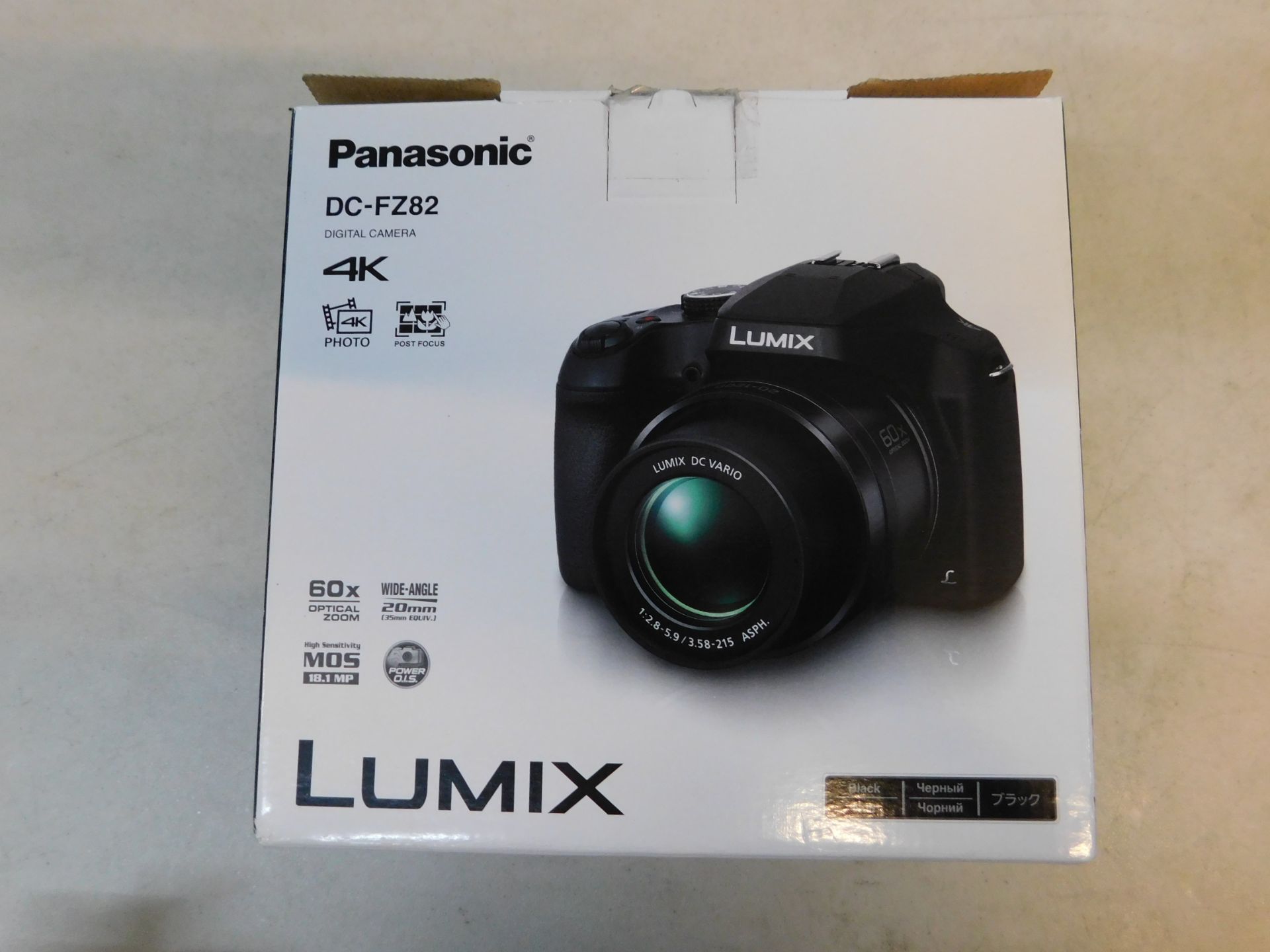 1 BOXED PANASONIC DC-FZ82 4K UHD 60X OPTICAL ZOOM DIGITAL BRIDGE CAMERA RRP Â£299