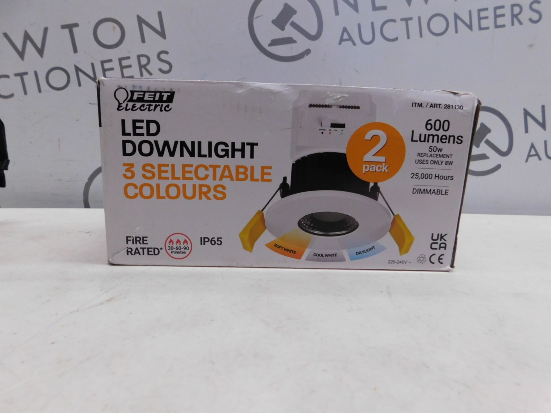 1 BOXED 2PK FEIT ELECTRIC LED DOWNLIGHT WITH 3 SELECTABLE COLOURS RRP Â£39.99