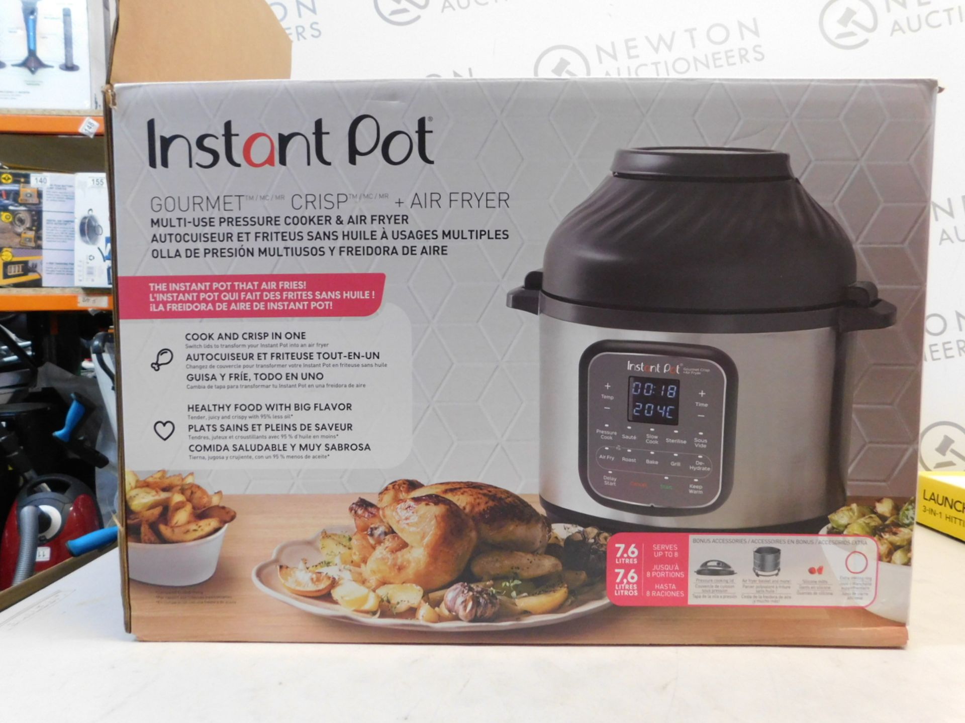 1 BOXED INSTANT POT GOURMET CRISP 11-IN-1, 7.6L PRESSURE COOKER & AIRFRYER RRP Â£199