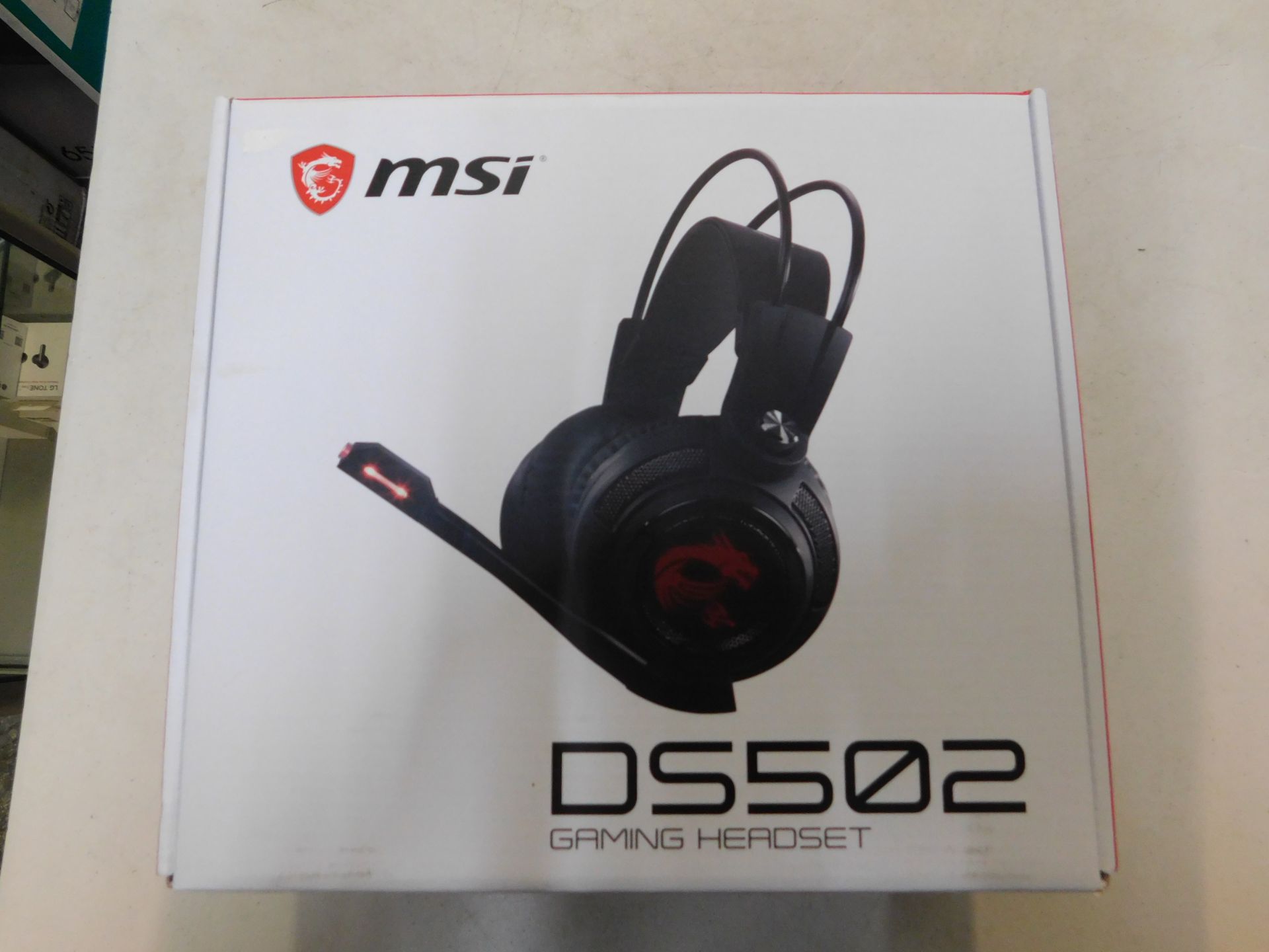 1 BOXED MSI DS502 GAMING HEADSET RRP Â£59.99