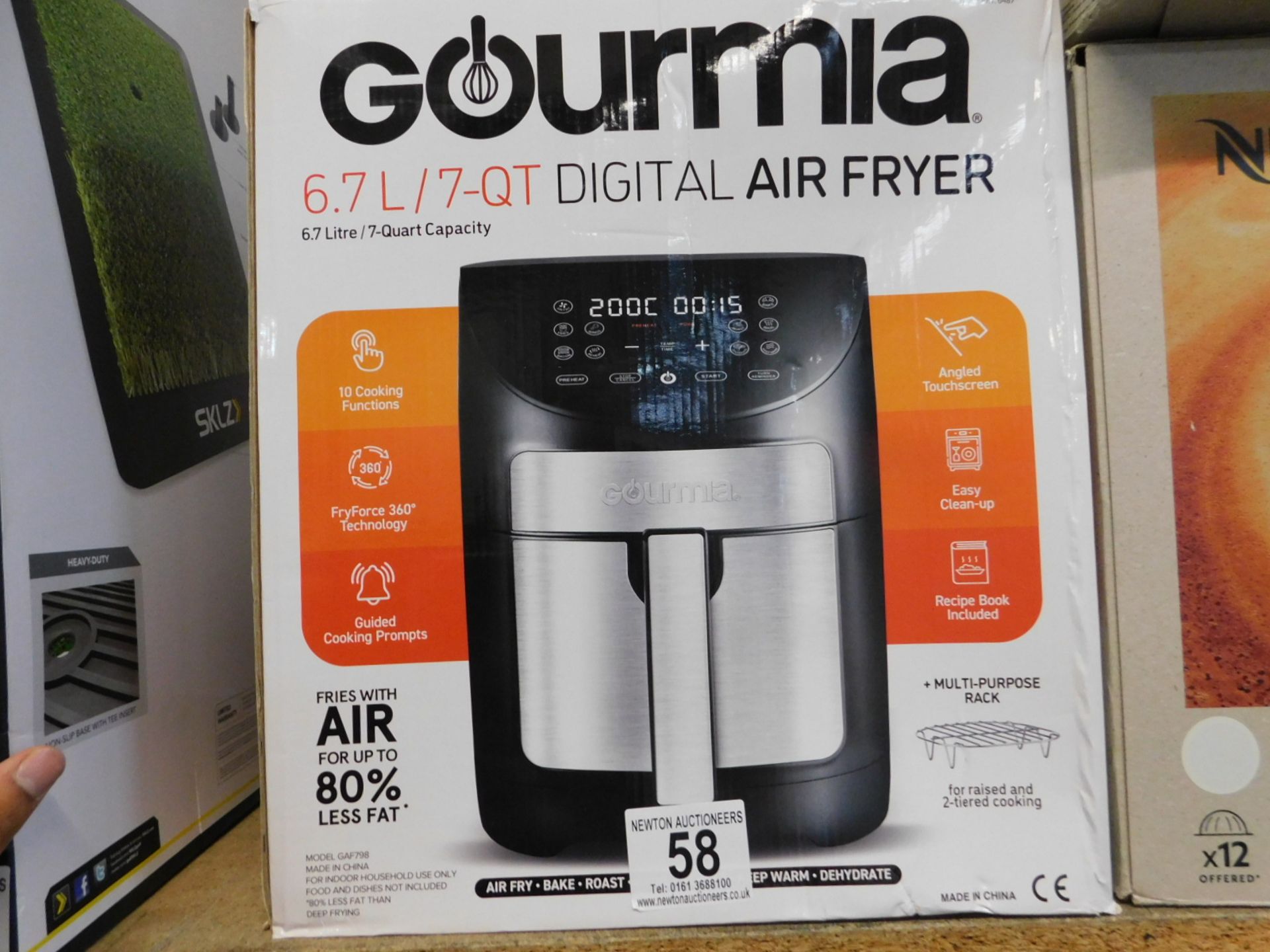 1 BOXED GOURMIA 6.7L DIGITAL AIR FRYER RRP Â£89.99