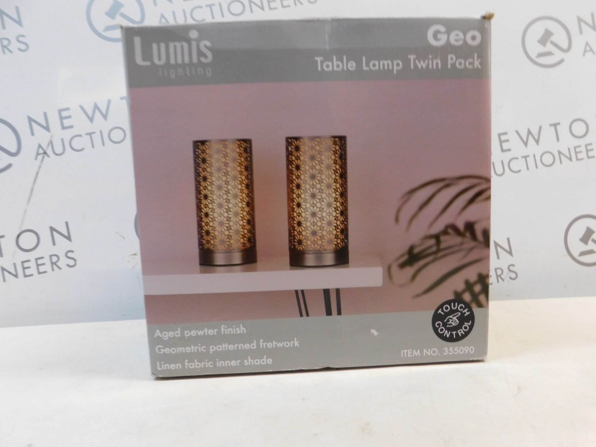 1 BOXED LUMIS LIGHTING GEO TOUCH TABLE LAMP 2 PACK RRP Â£69