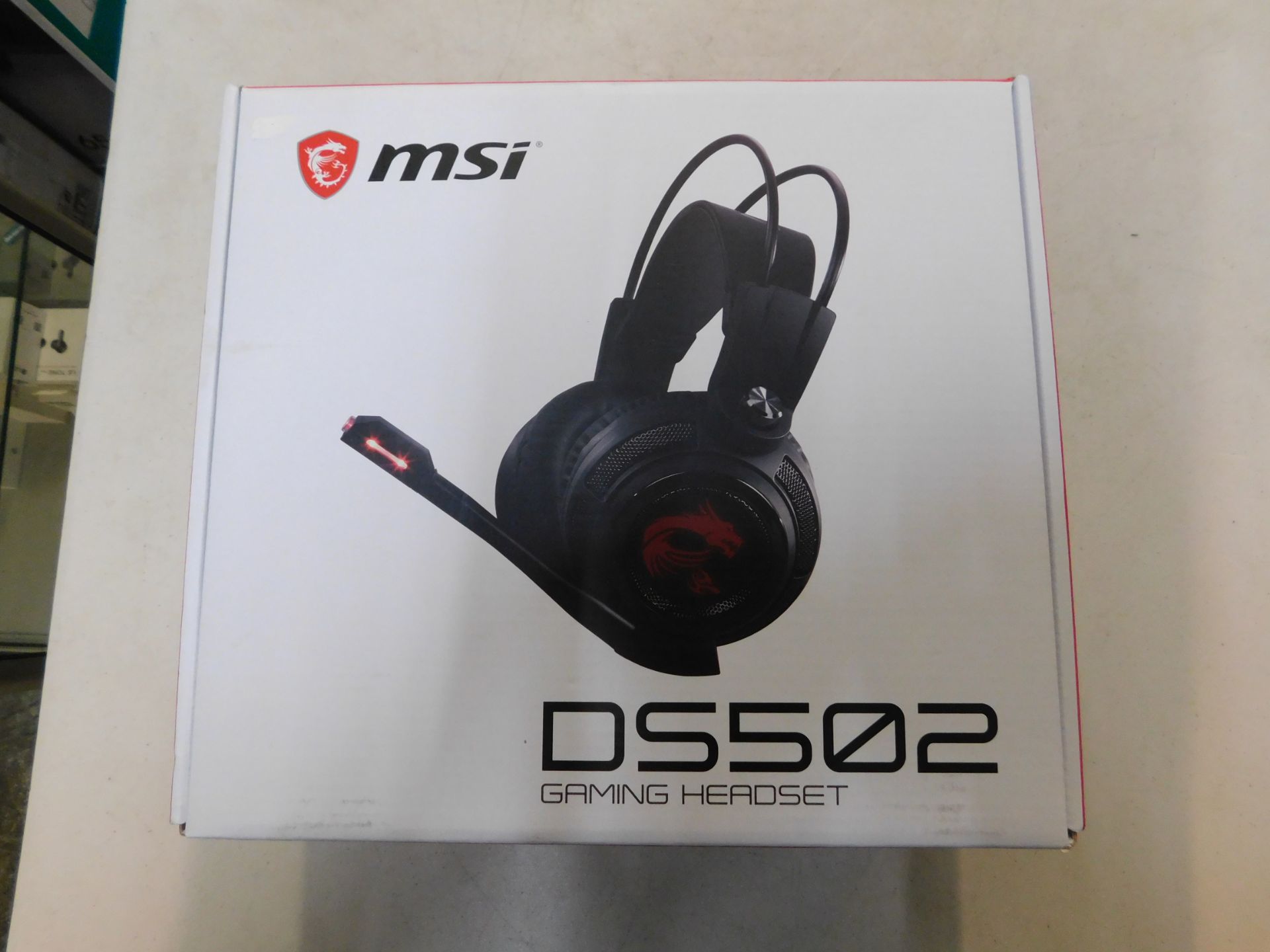 1 BOXED MSI DS502 GAMING HEADSET RRP Â£59.99