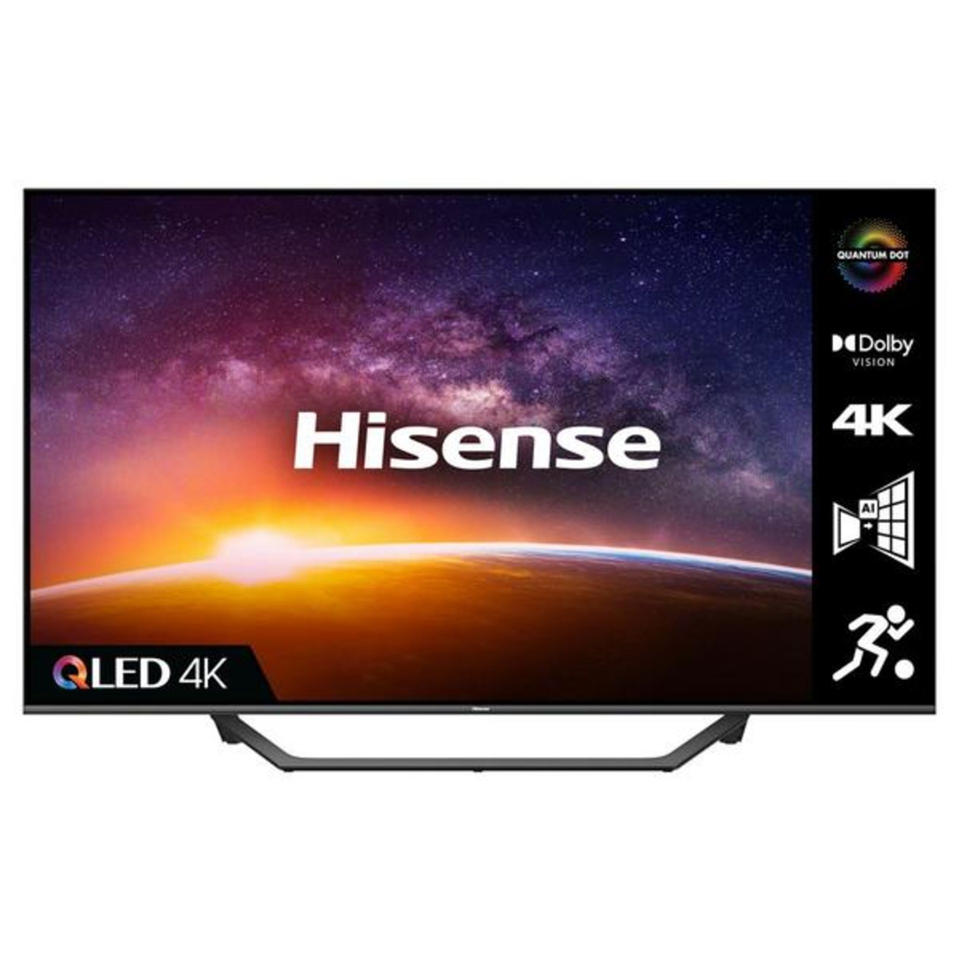 1 BOXED HISENSE 50AE7400FTUK DOLBY VISION 50-INCH 4K UHD HDR SMART TV WITH STAND AND REMOTE RRP Â£
