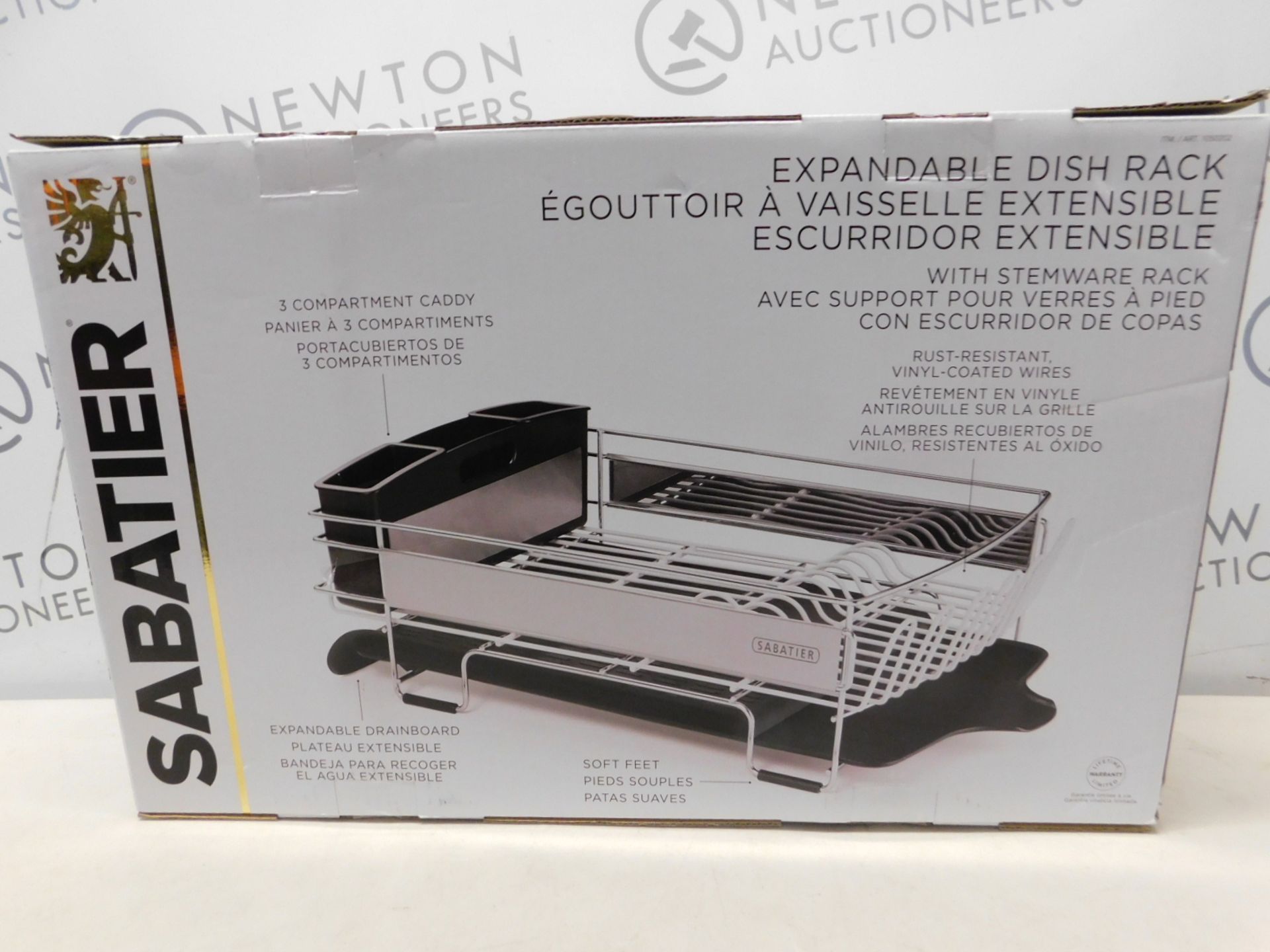 1 BOXED SABATIER EXPANDABLE DISH RACK RRP Â£44.99