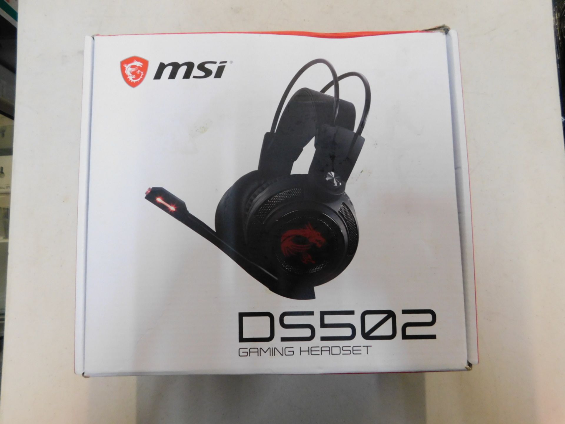 1 BOXED MSI DS502 GAMING HEADSET RRP Â£59.99