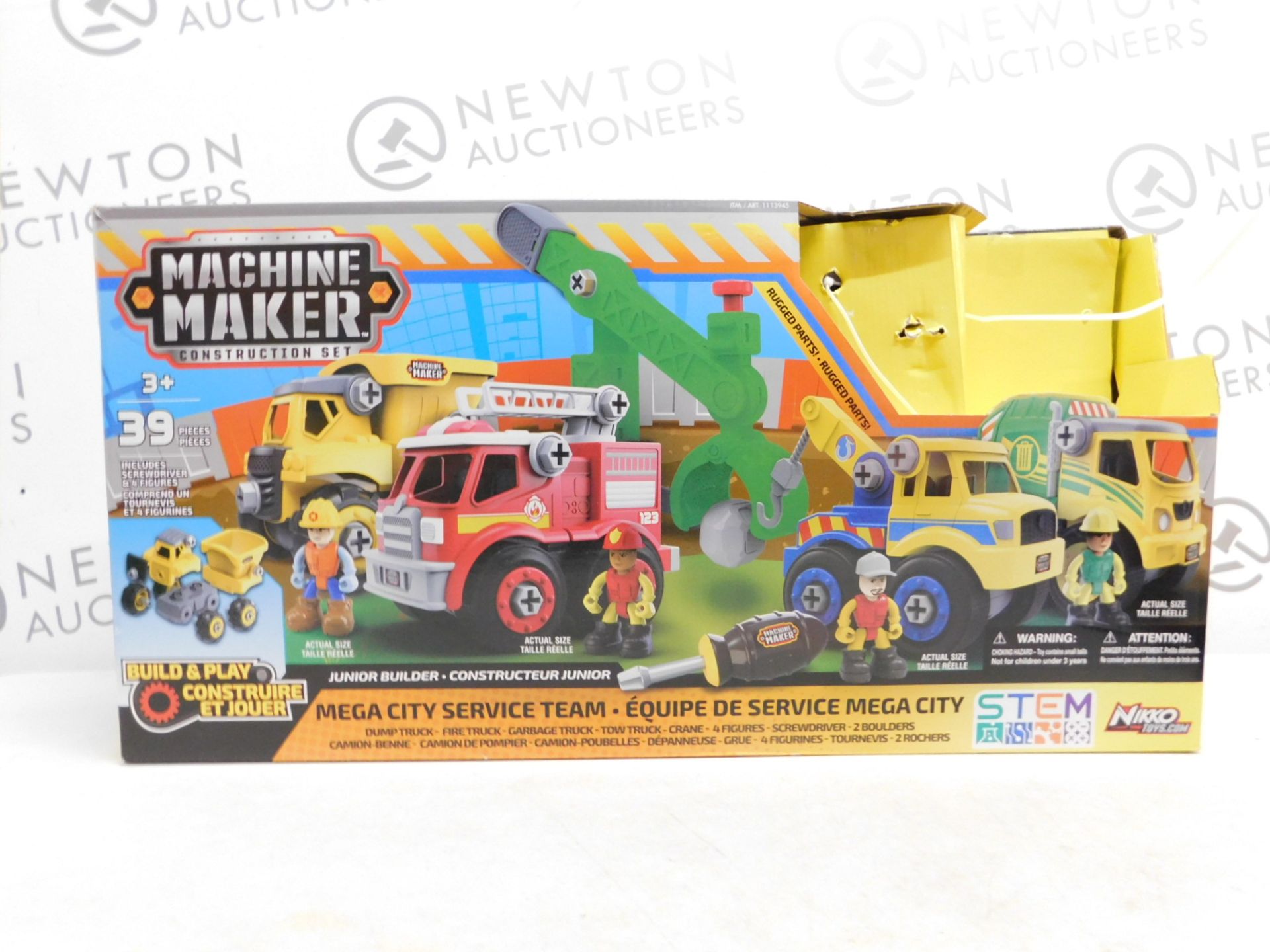 1 BOXED MACHINE MAKER CONSTRUCTION SET JUNIOR BUILDERS MEGA CITY SERVICE TEAM (3+ YEARS) RRP Â£34.