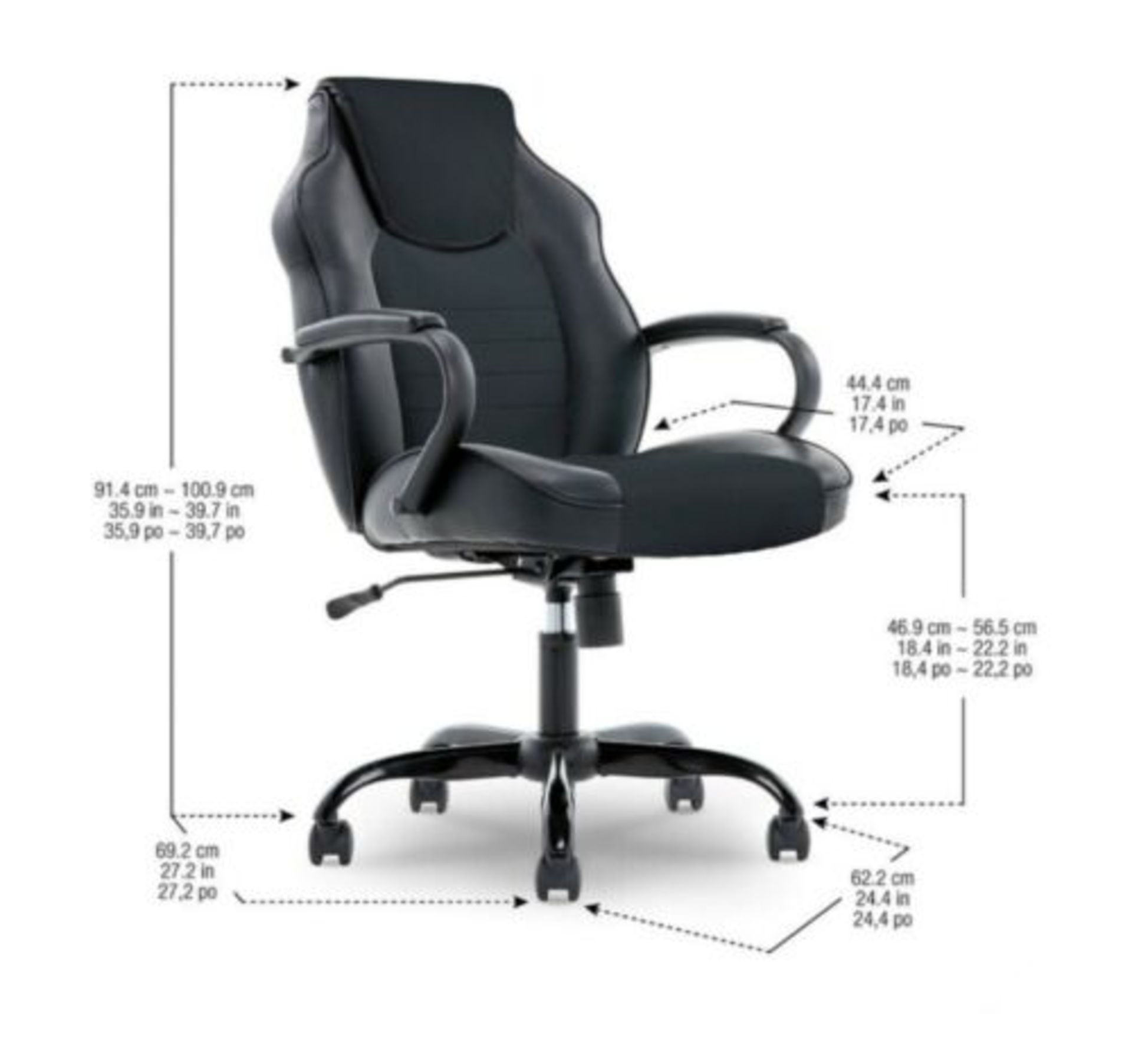 1 TRUE INNOVATIONS BACK TO SCHOOL OFFICE CHAIR RRP Â£99 (1 WHEEL BRACKET BROKEN)