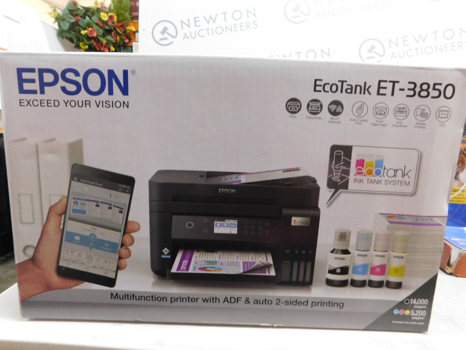 1 BOXED EPSON ECOTANK ET-3850 ALL-IN-ONE WIRELESS INKJET PRINTER RRP Â£399