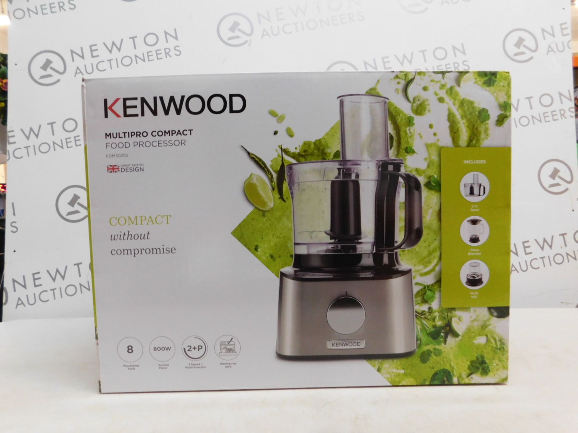 1 BOXED KENWOOD FDM302SS 800W 2.1L MULTI-PRO COMPACT FOOD PROCESSOR WITH ACCESSORIES RRP Â£129.99