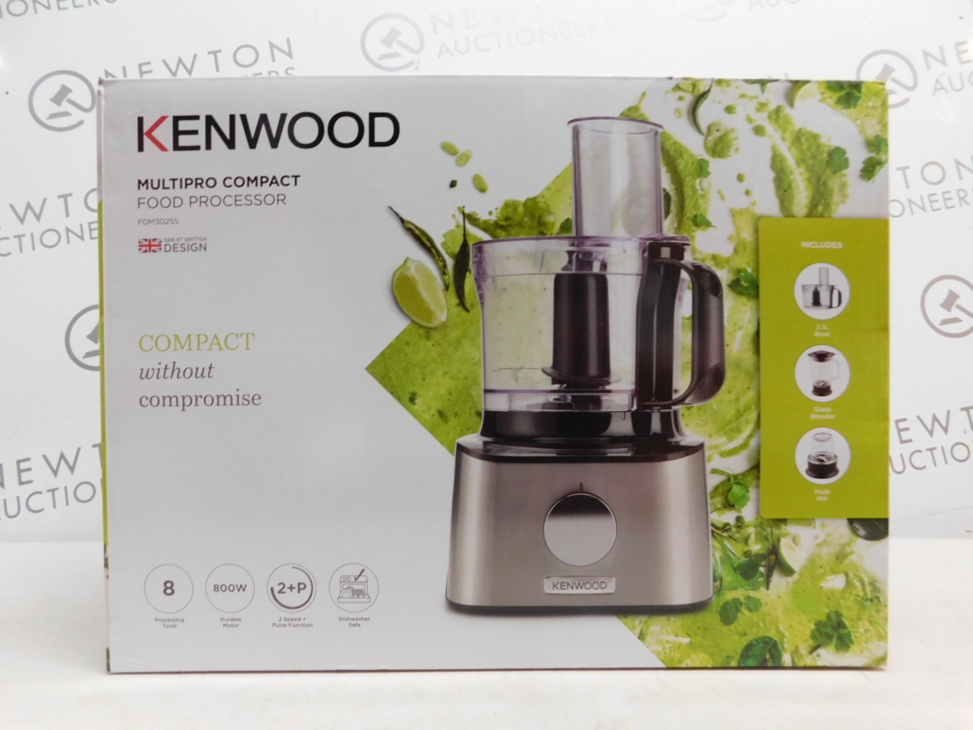 1 BOXED KENWOOD FDM302SS 800W 2.1L MULTI-PRO COMPACT FOOD PROCESSOR WITH ACCESSORIES RRP Â£129.99