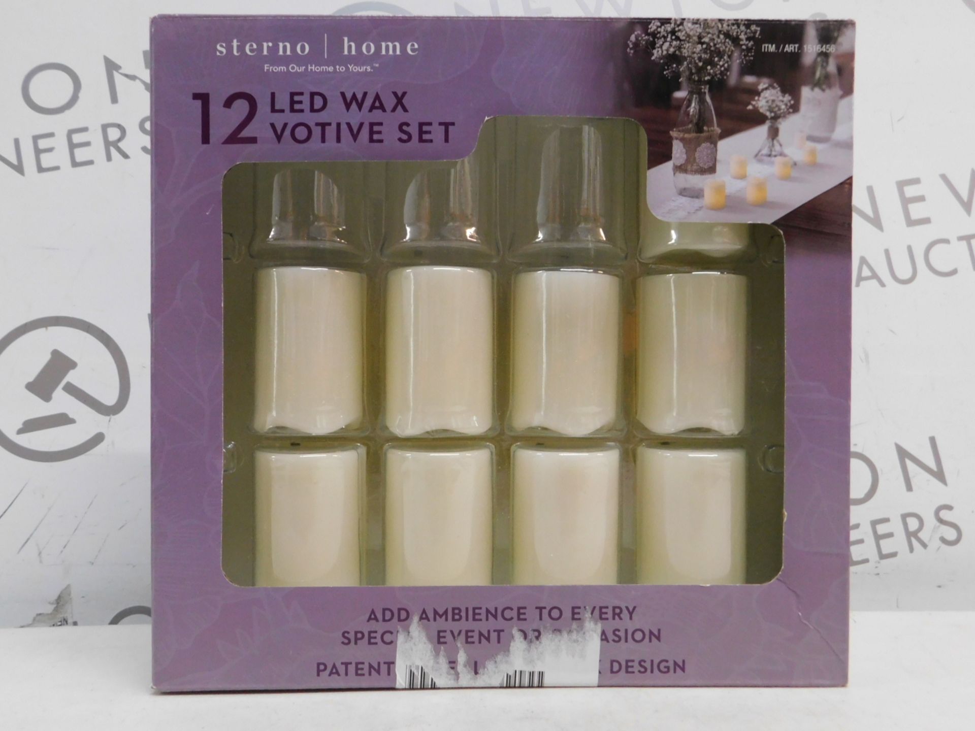 1 BOXED STERNO LED WAX VOTIVE CANDLES RRP Â£24.99